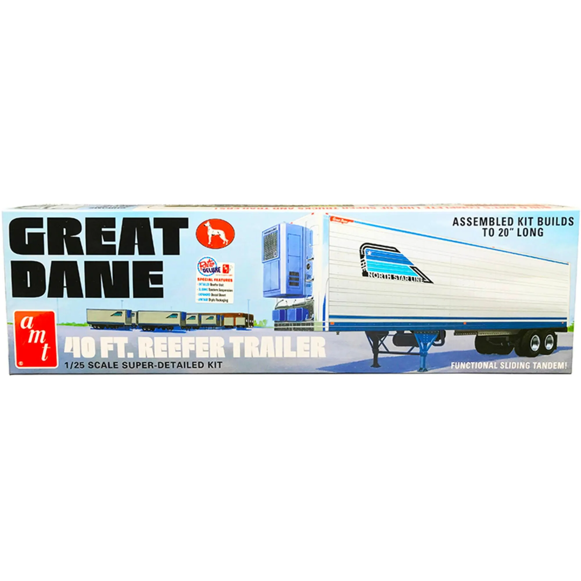 AMT 1/25 Scale Model Kit - Skill 3 Great Dane 40 Ft. Reefer Refrigerated Trailer