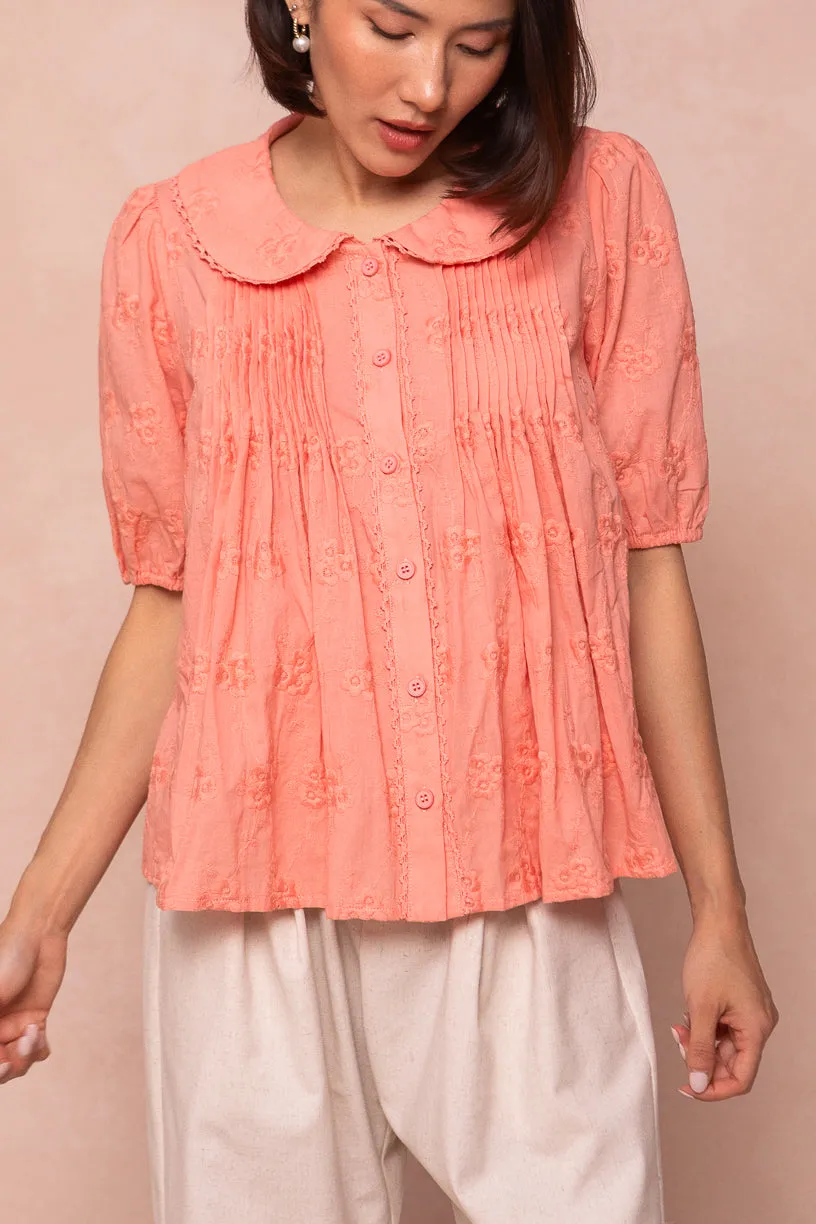 Betty Blouse in Coral