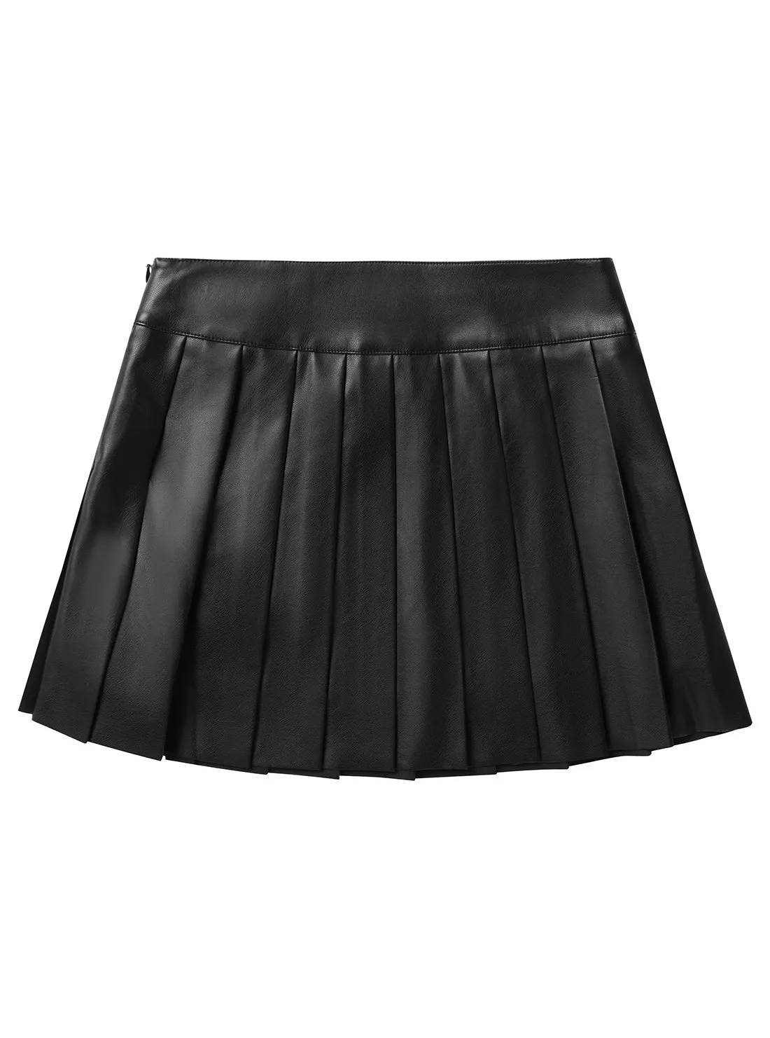 Black Leather Mini Skirt (7–16)