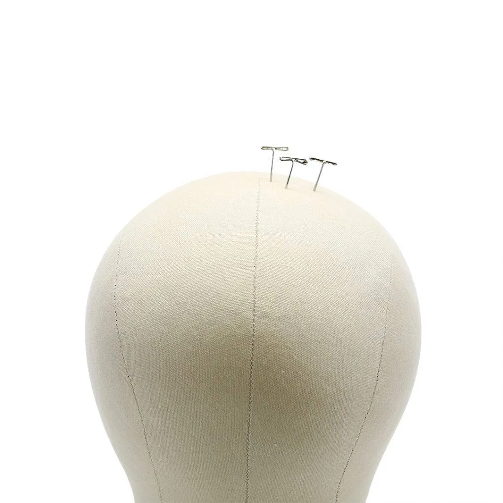 Canvas Block Cork Wig Head w/ Free Drawstring Storage Bag