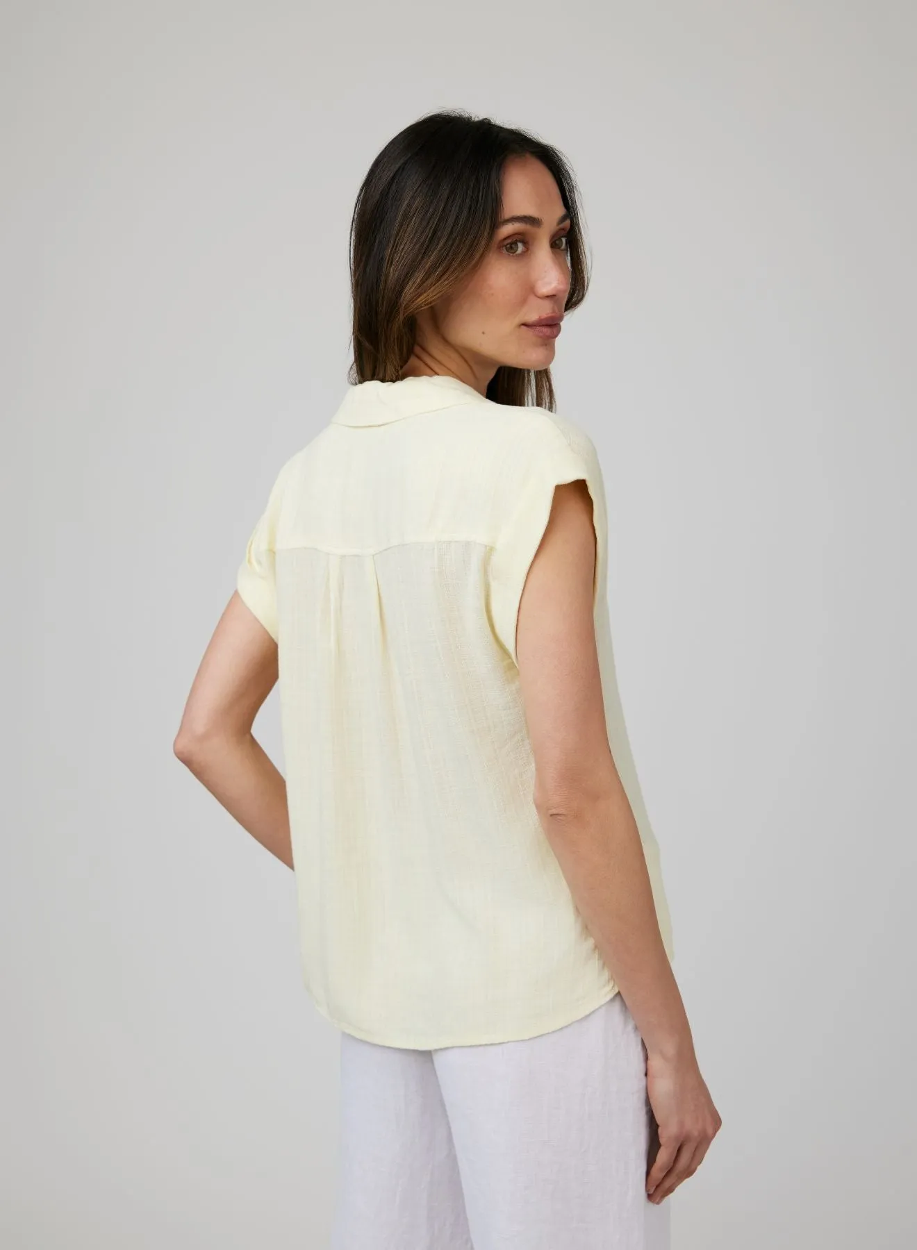 Cap Sleeve Pullover - Island Glow