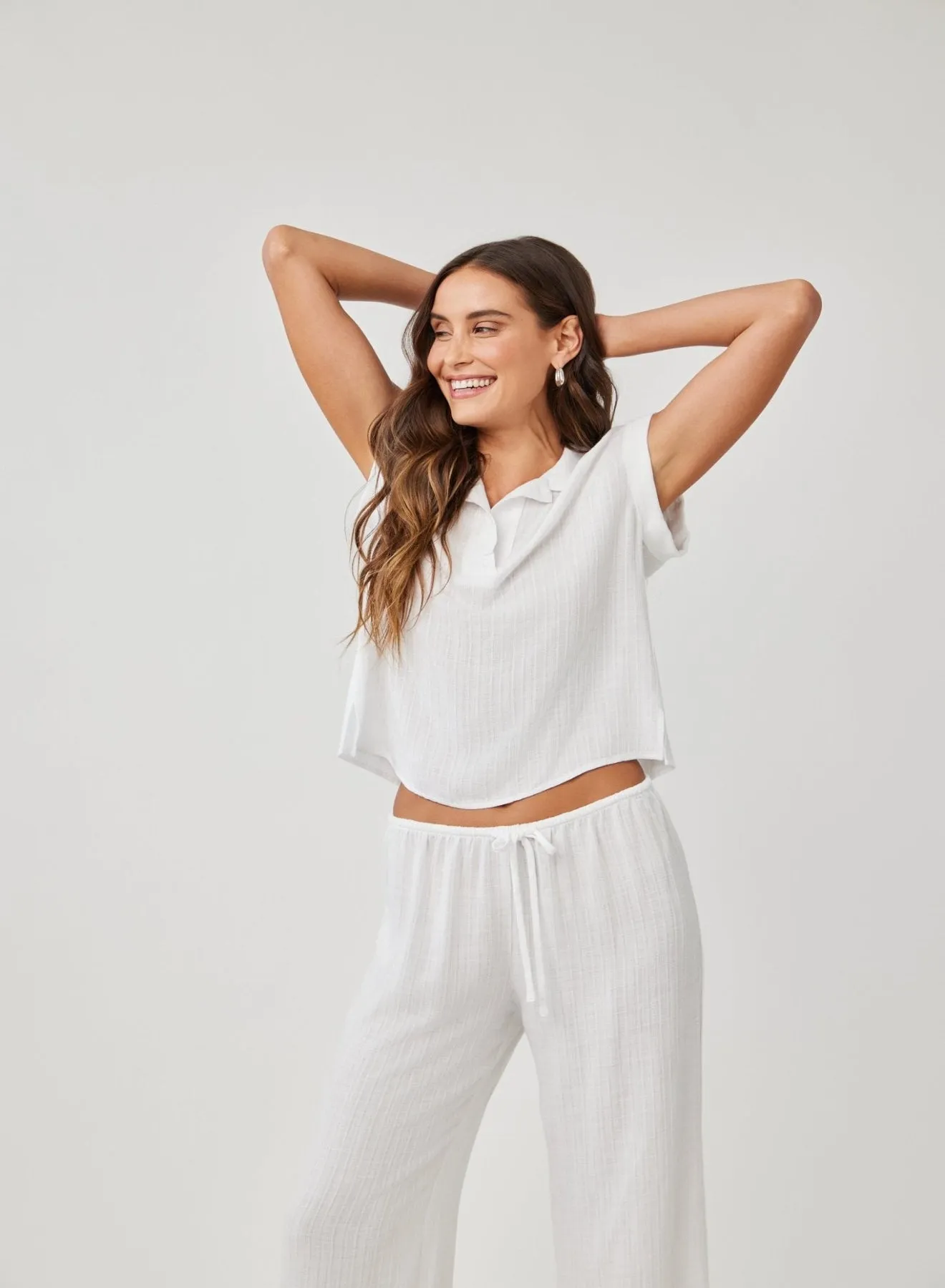 Cap Sleeve Pullover - White