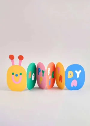 Caterpillar Fold Out Birthday Card