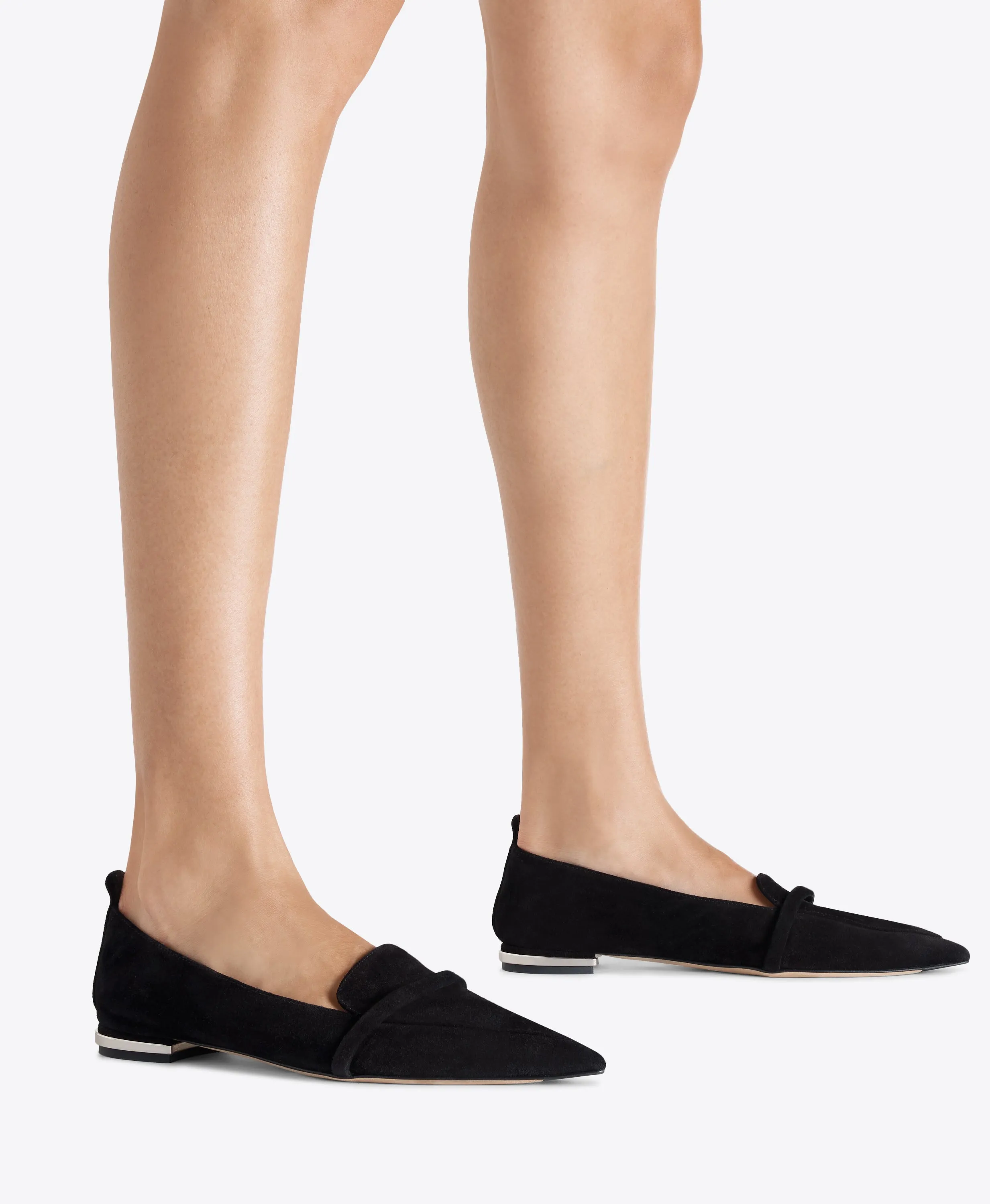 Dora Black Suede Loafers