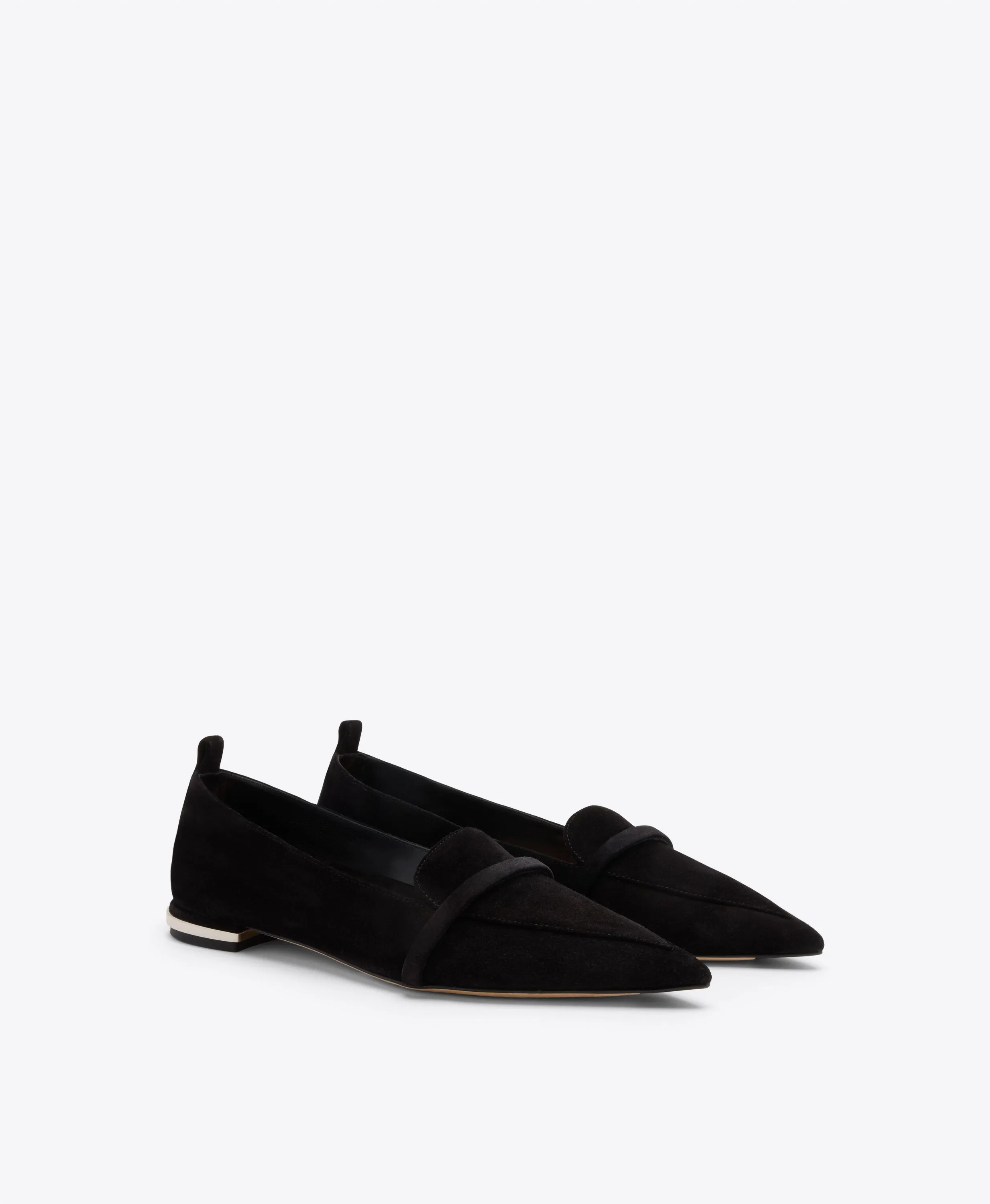 Dora Black Suede Loafers