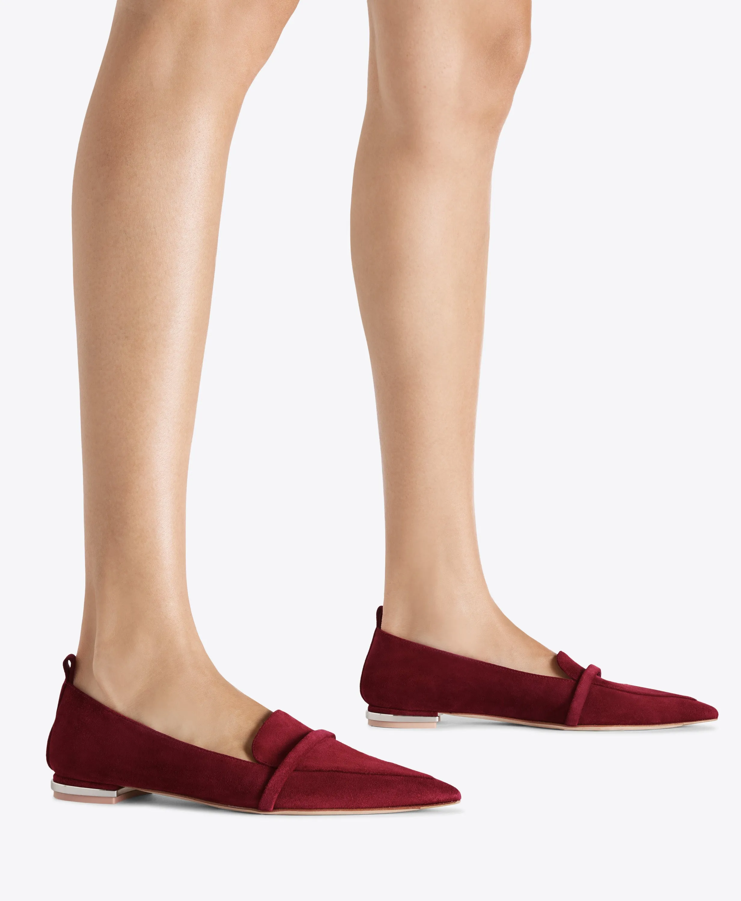 Dora Red Suede Loafers