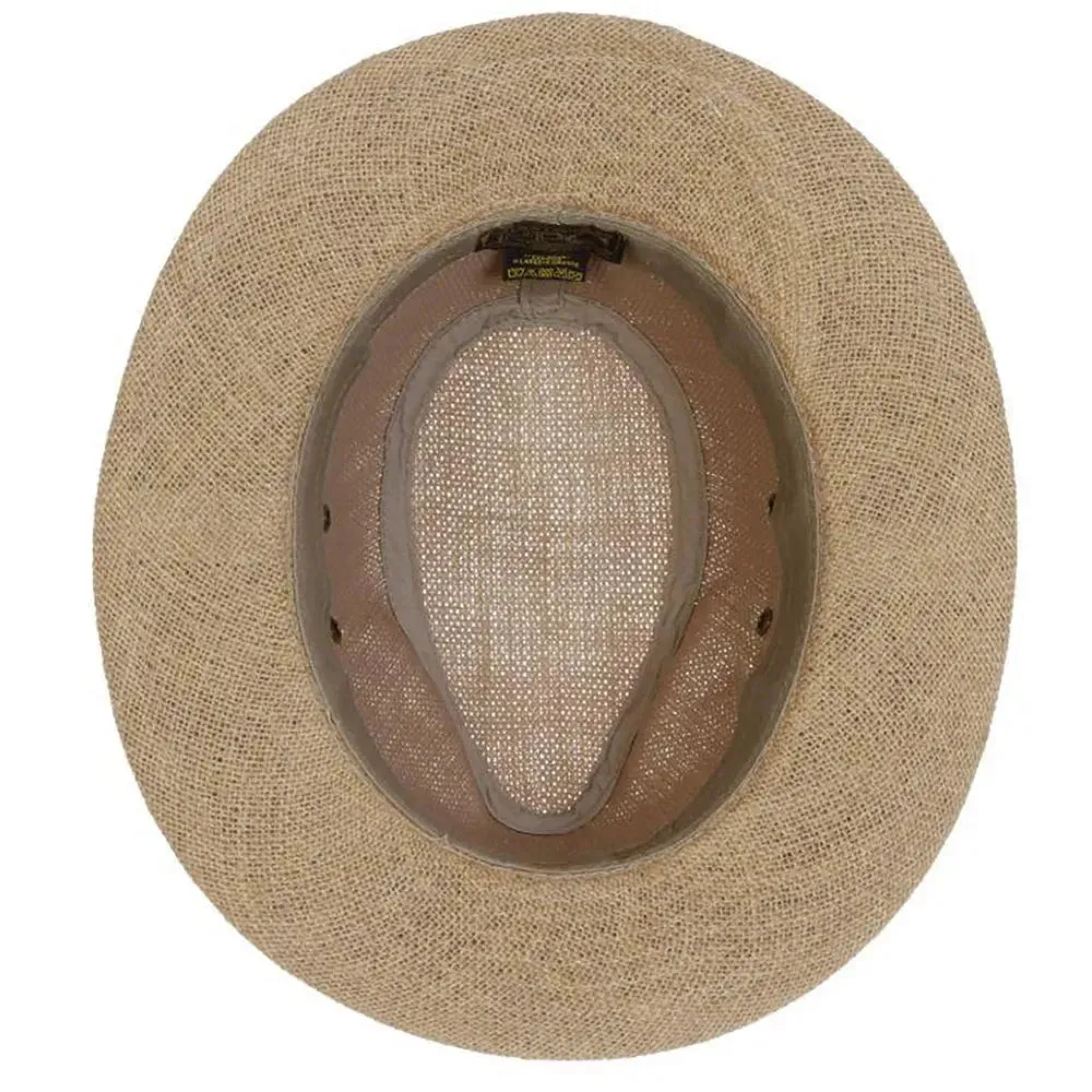 Dorfman Pacific Onshore - Hemp Straw Outback Fedora Hat