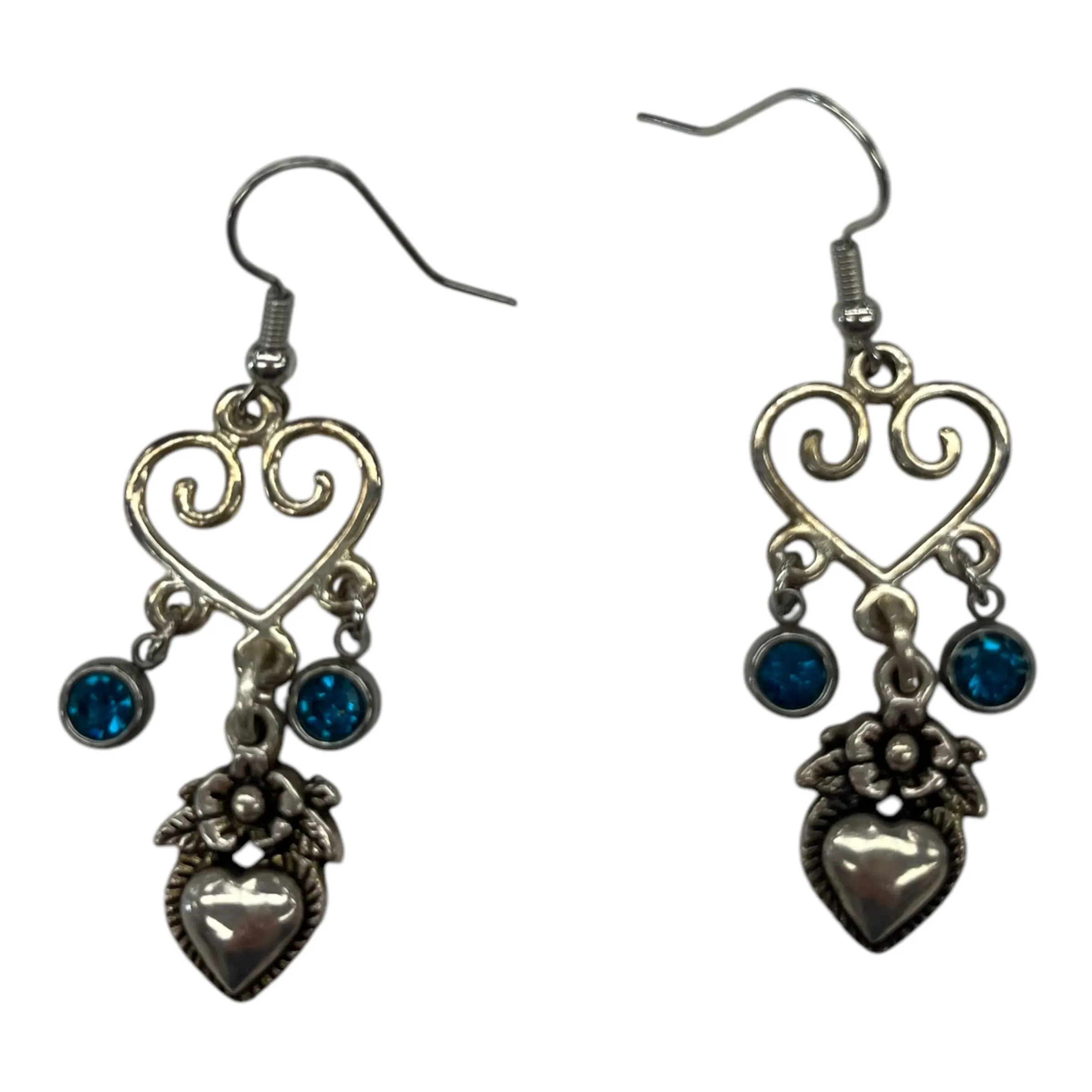 Earrings Dangle/Drop By Clothes Mentor In Blue & Silver