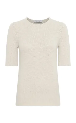 Embla Knit T-Shirt in Ivory Cashmere