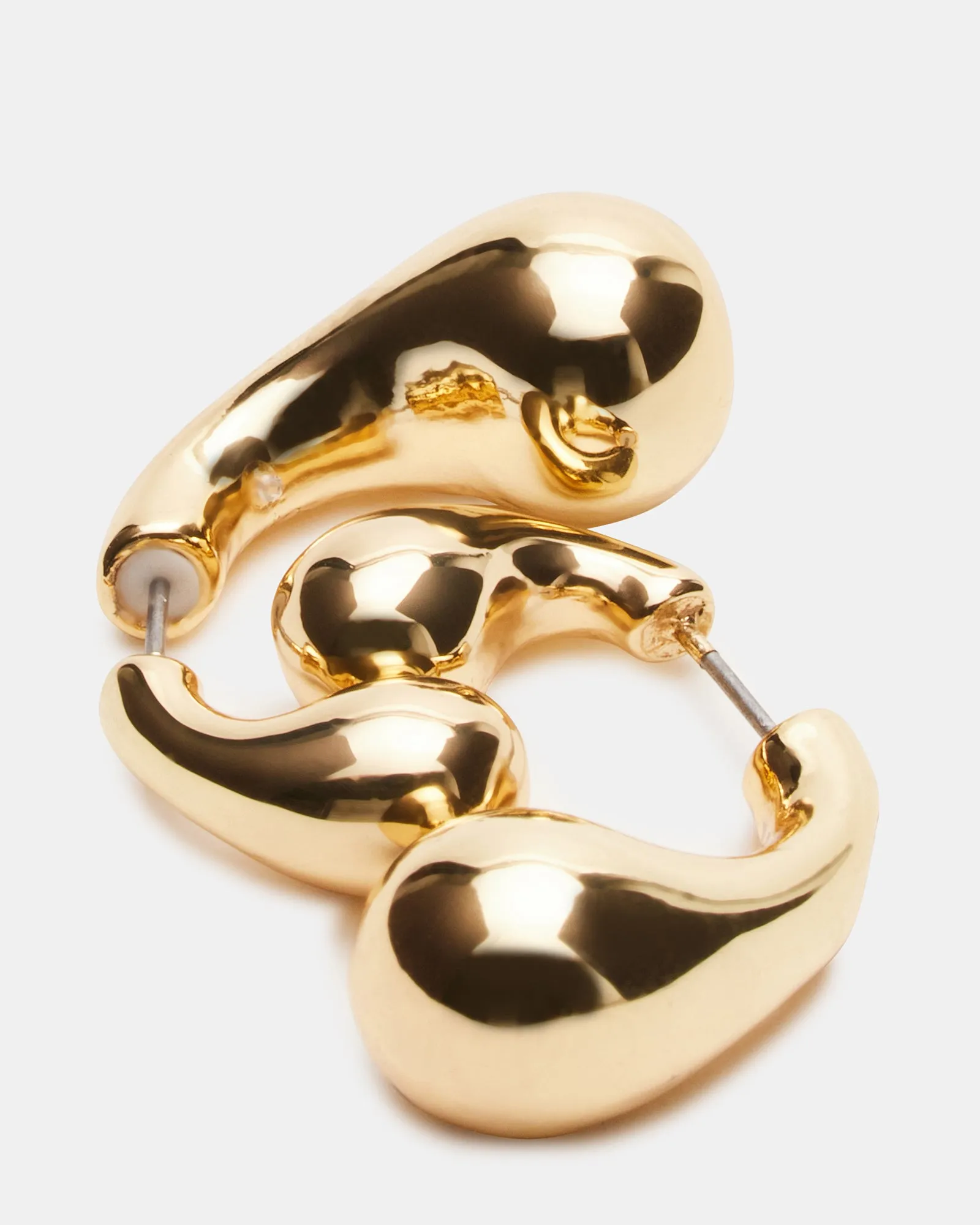 FRONT/BACK TEARDROP EARRINGS GOLD