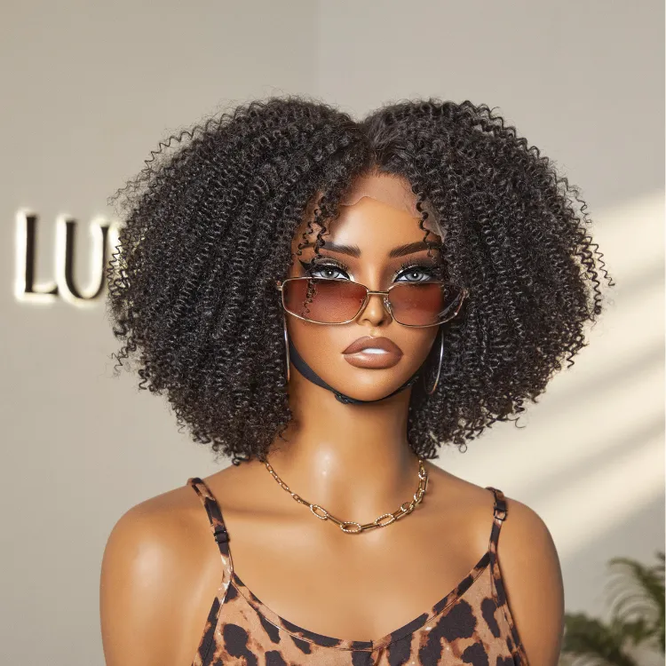 Go Natural Ease | Breathable Cap Natural Bouncy Fluffy Jerry Curl Glueless 5x5 Closure Lace Wig Ready to Go