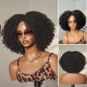 Go Natural Ease | Breathable Cap Natural Bouncy Fluffy Jerry Curl Glueless 5x5 Closure Lace Wig Ready to Go