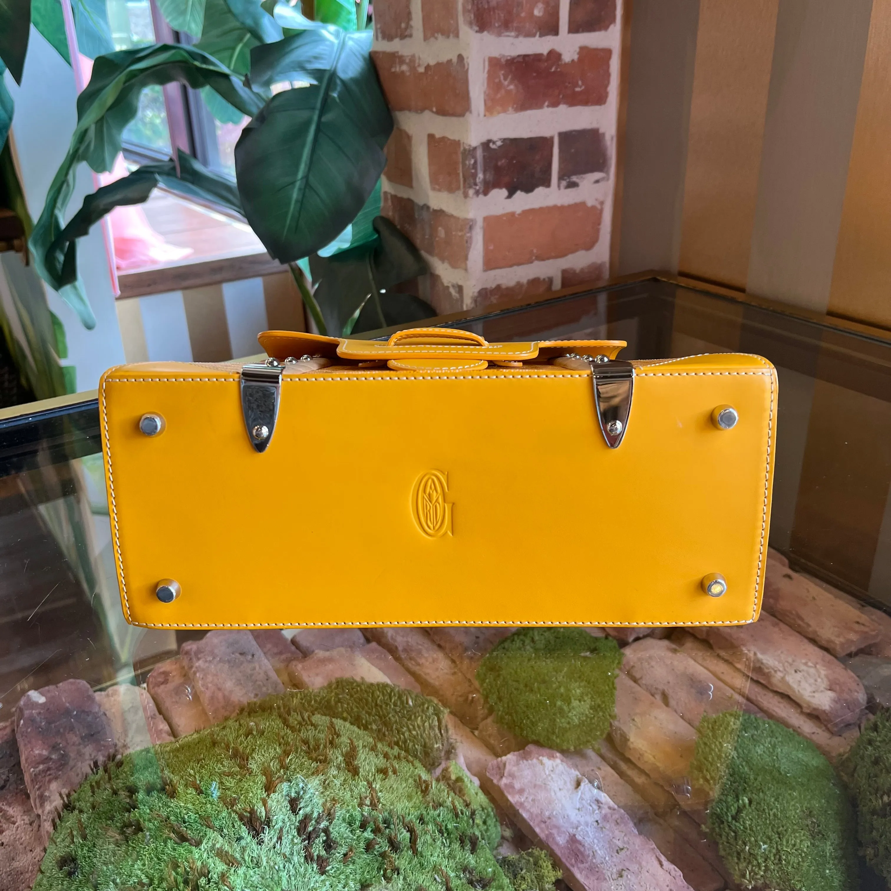 GOYARD Saïgon PM Yellow Top Handle Bag