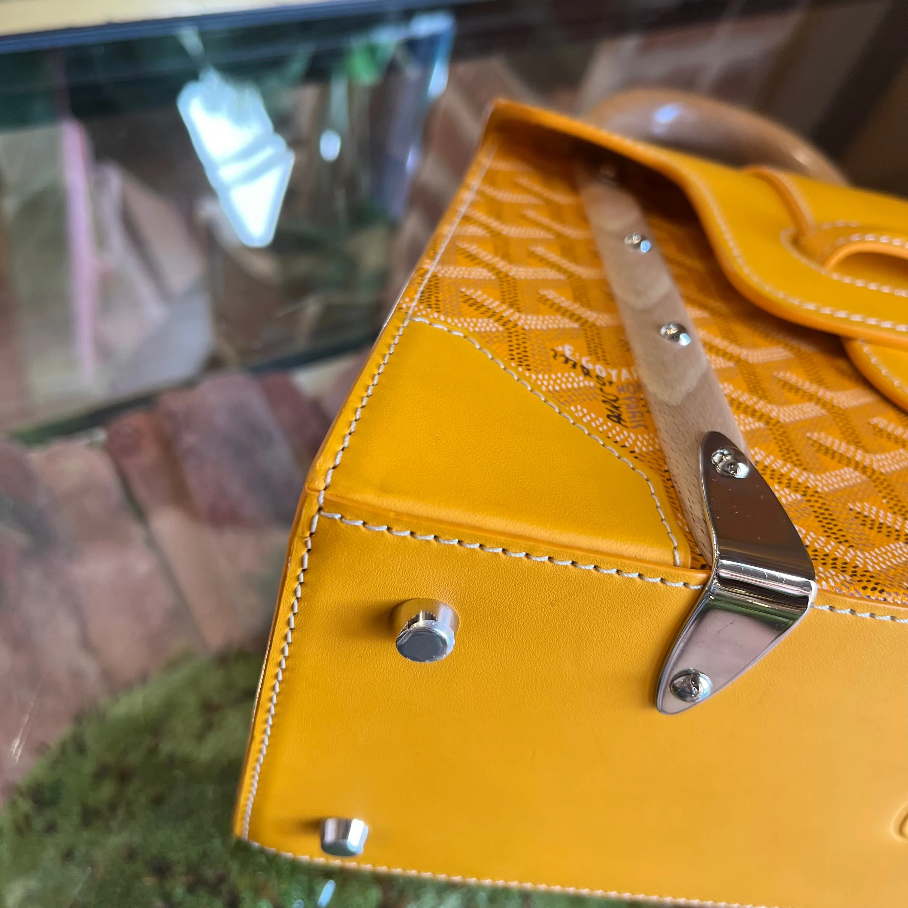 GOYARD Saïgon PM Yellow Top Handle Bag