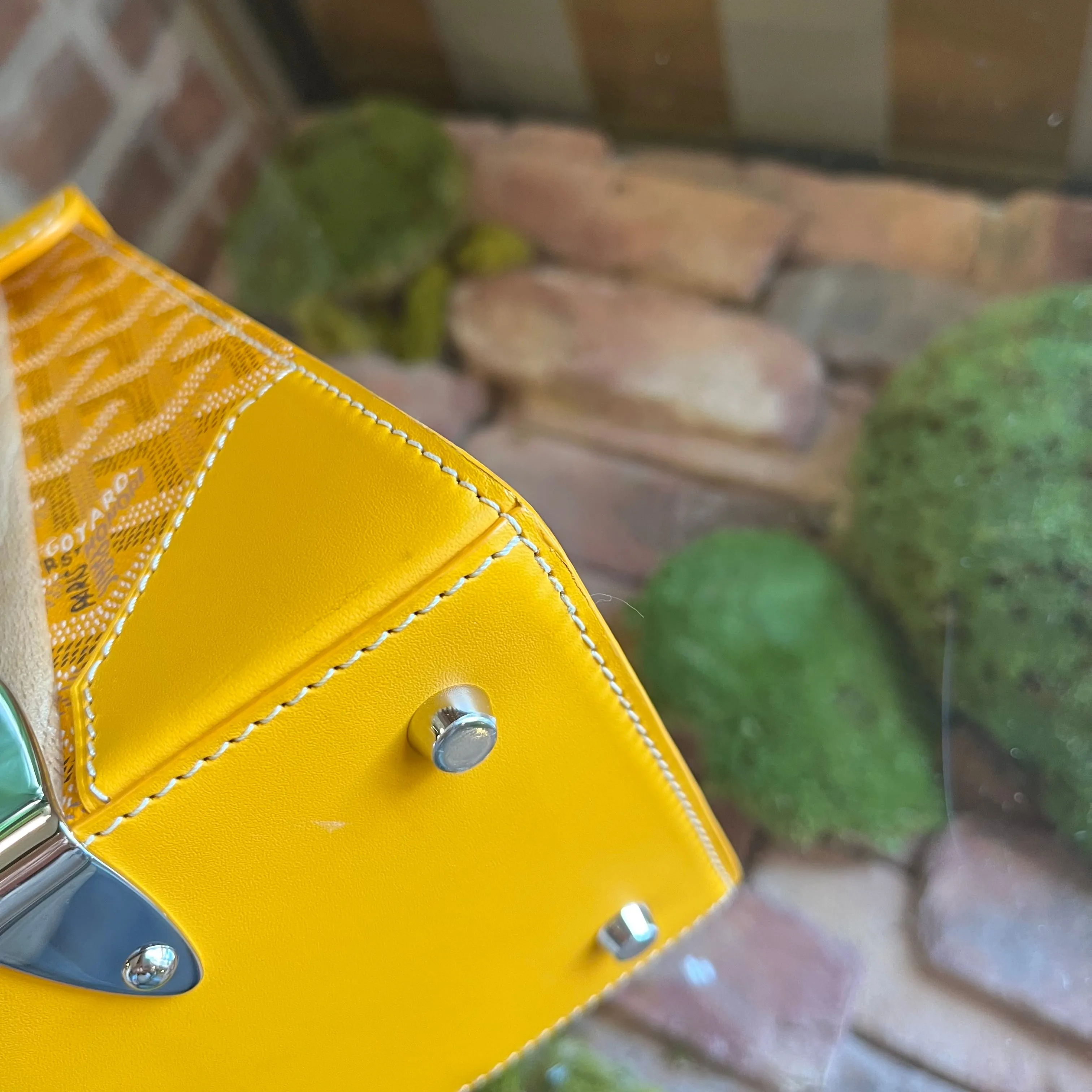 GOYARD Saïgon PM Yellow Top Handle Bag