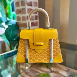 GOYARD Saïgon PM Yellow Top Handle Bag