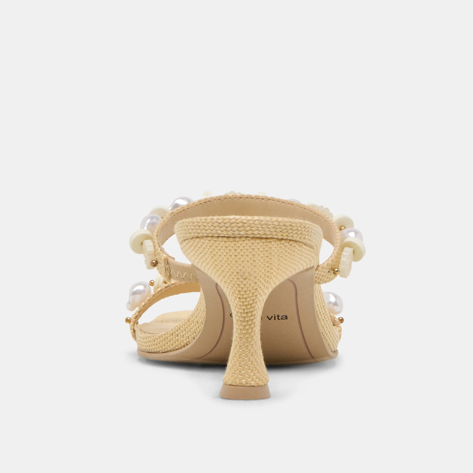 GRASON HEELS LT NATURAL RAFFIA