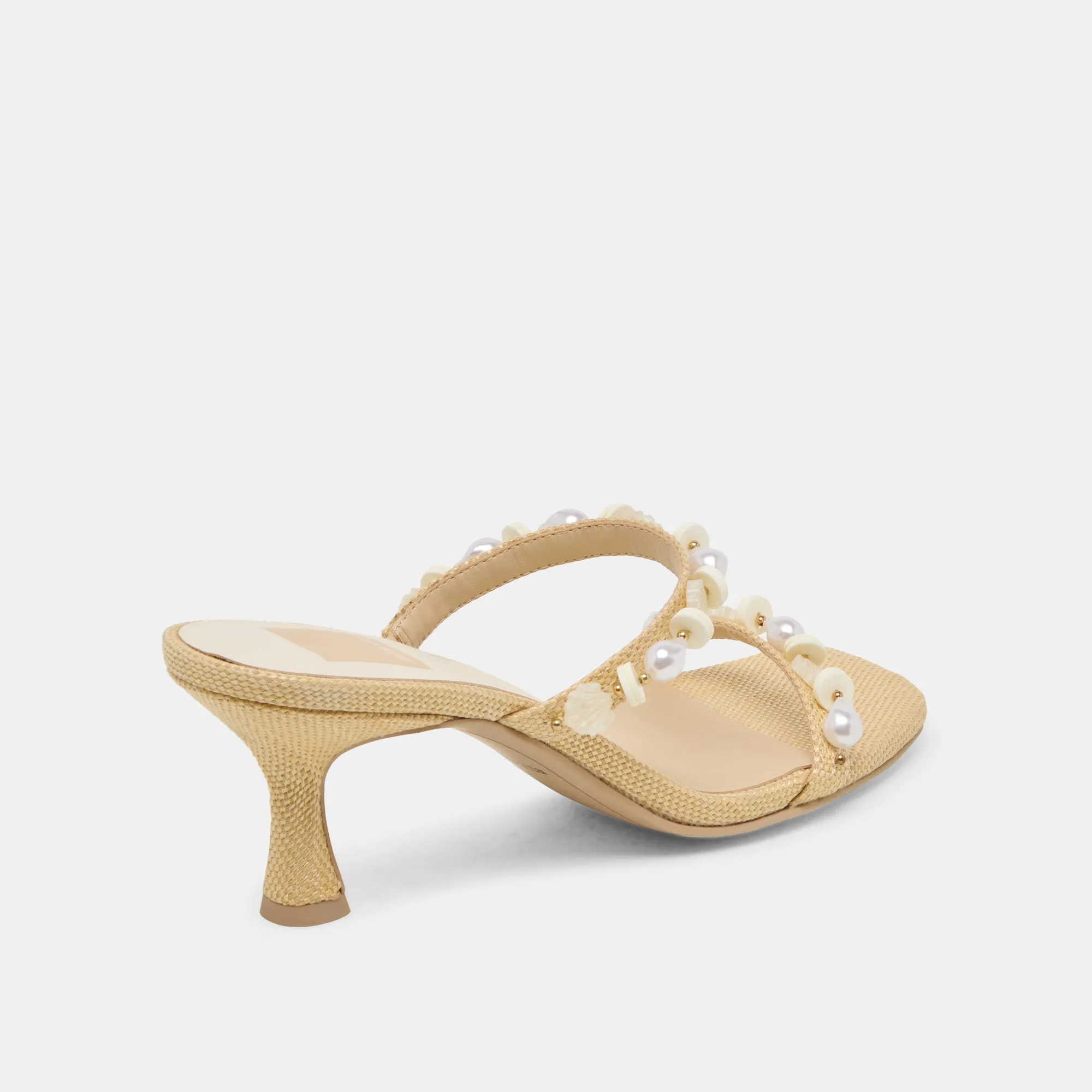 GRASON HEELS LT NATURAL RAFFIA