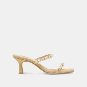 GRASON HEELS LT NATURAL RAFFIA
