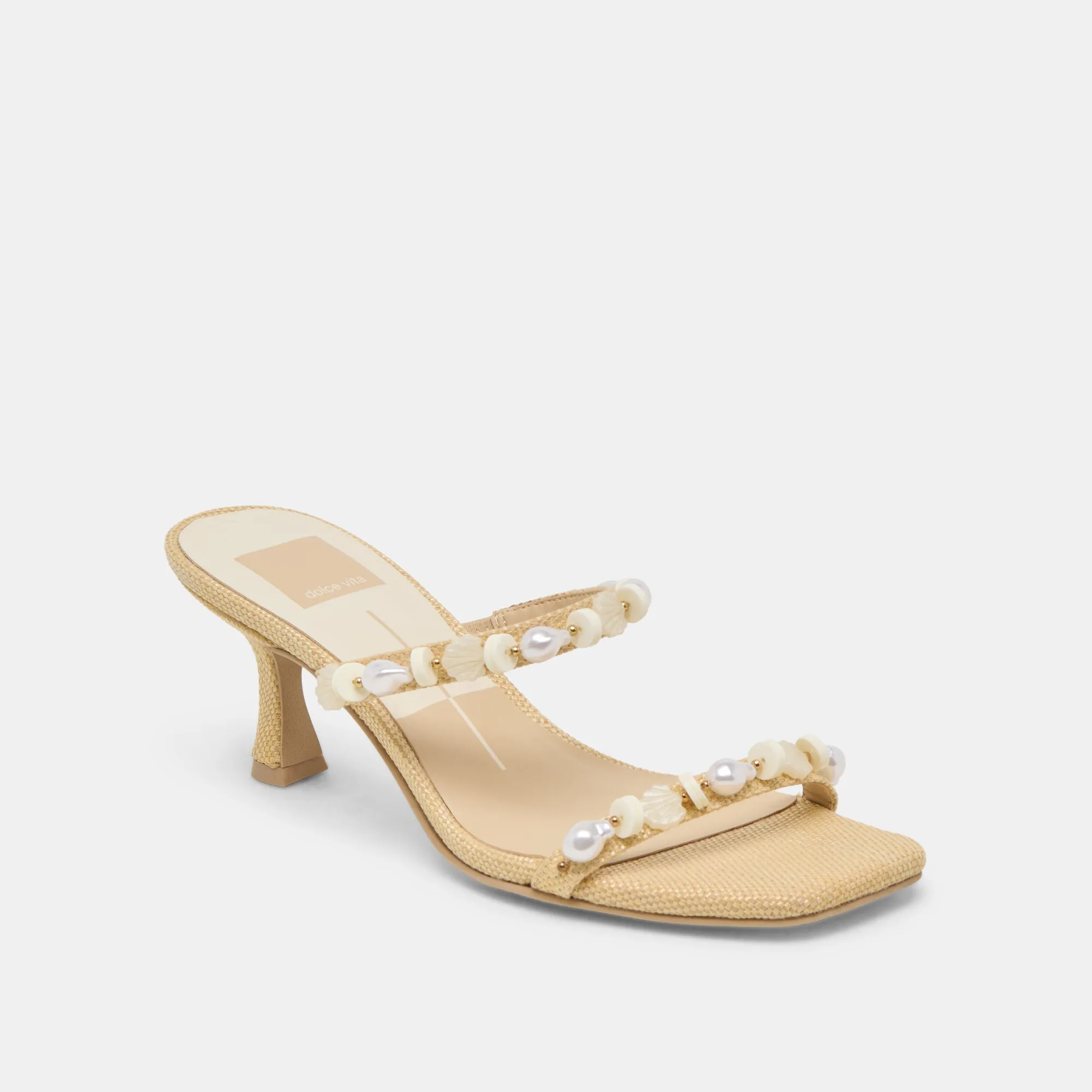 GRASON HEELS LT NATURAL RAFFIA