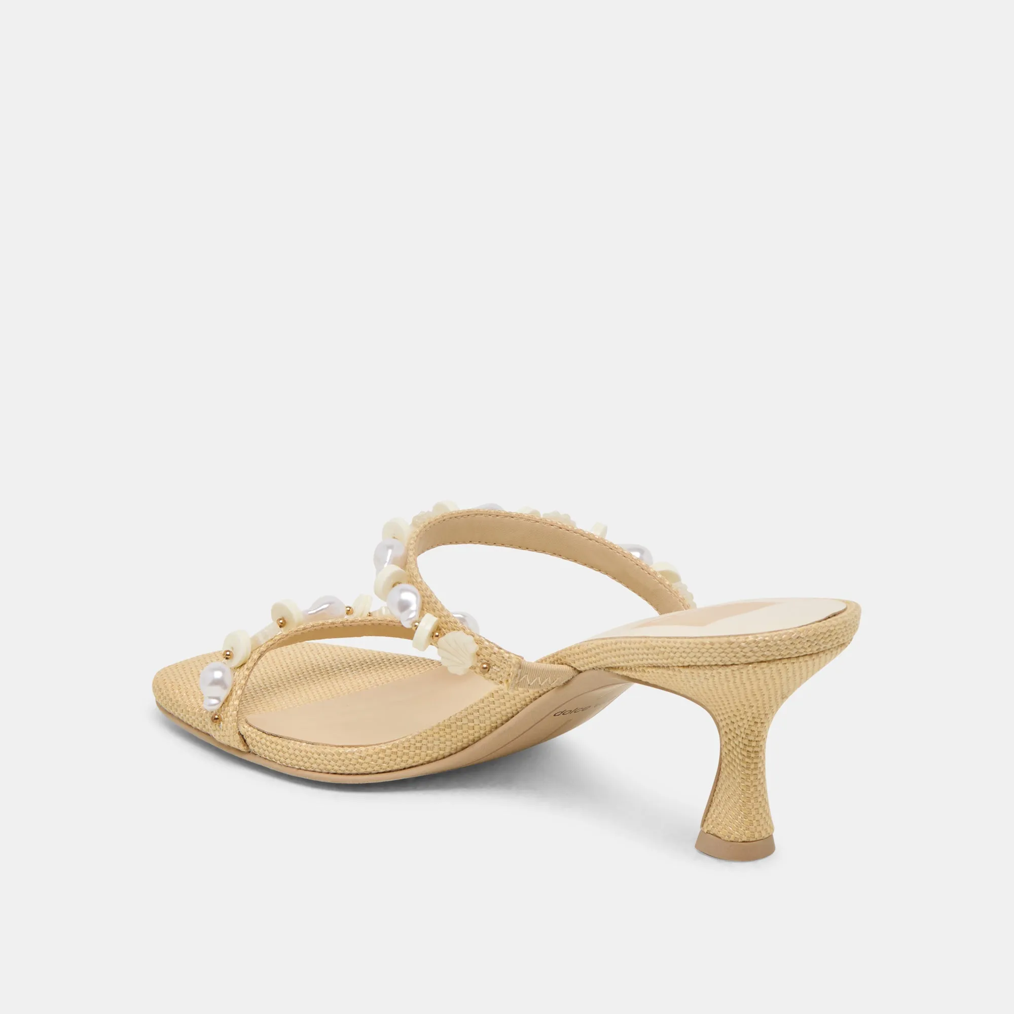 GRASON HEELS LT NATURAL RAFFIA