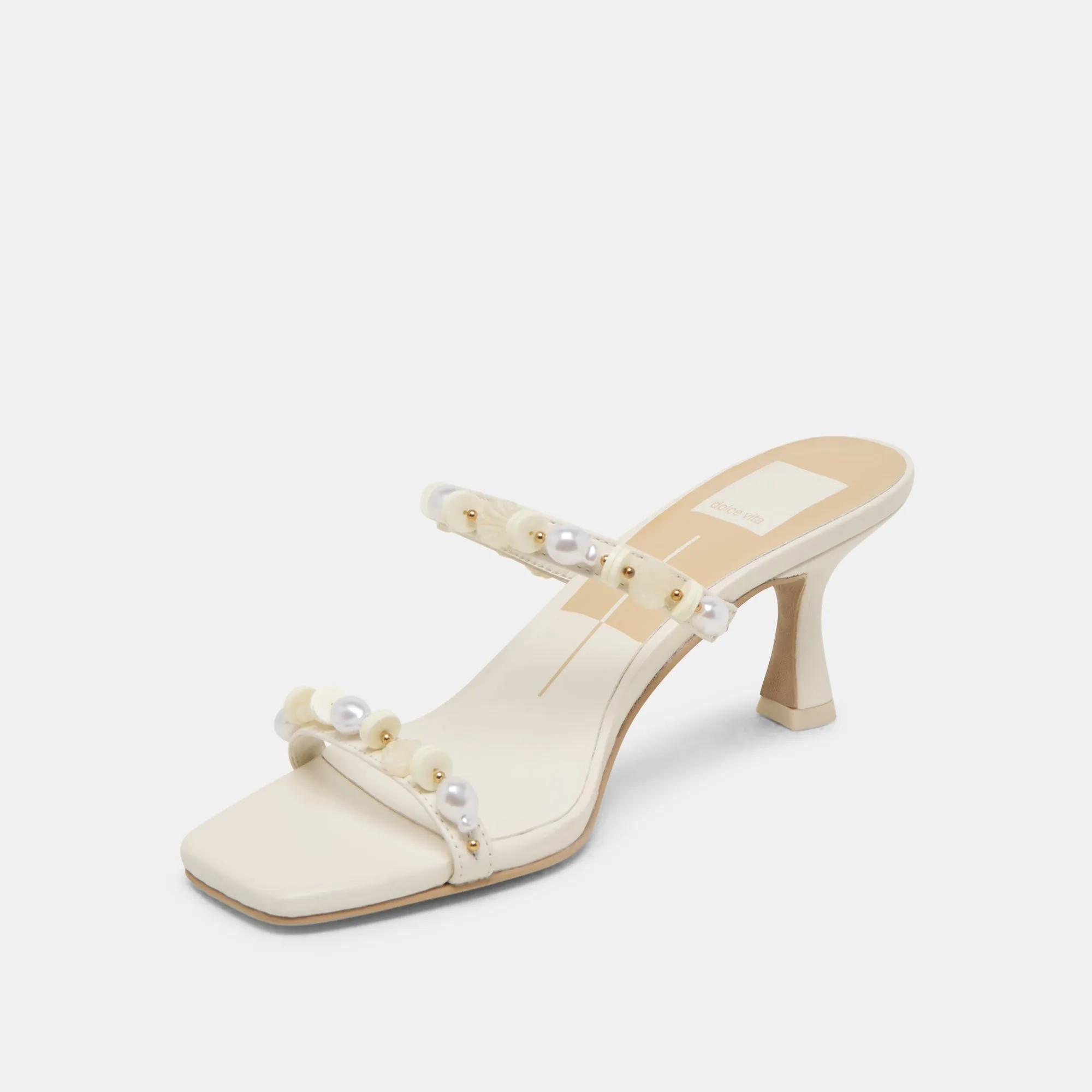 GRASON HEELS WHITE LEATHER