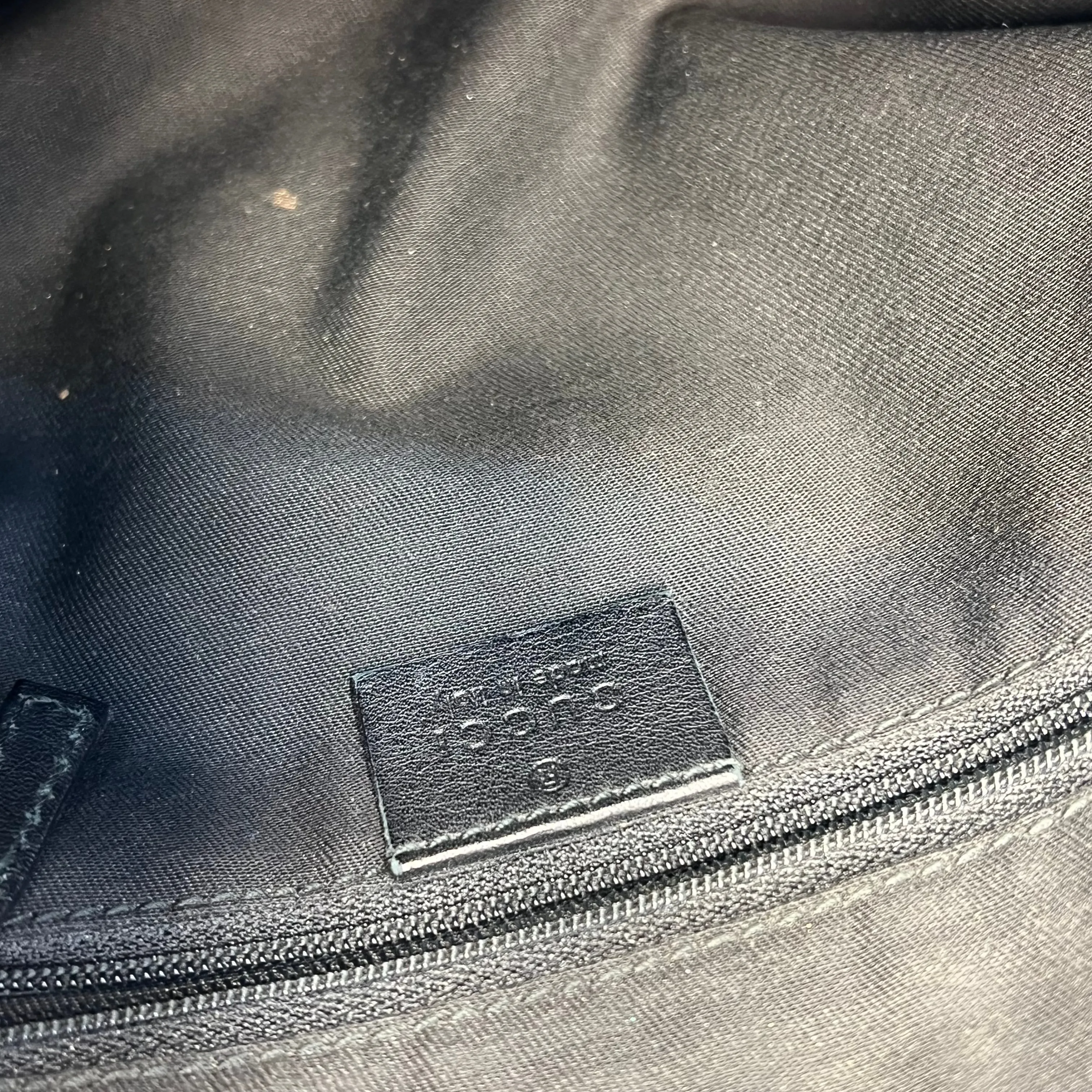 GUCCI Abbey Black GG Canvas D-Ring Crossbody Bag