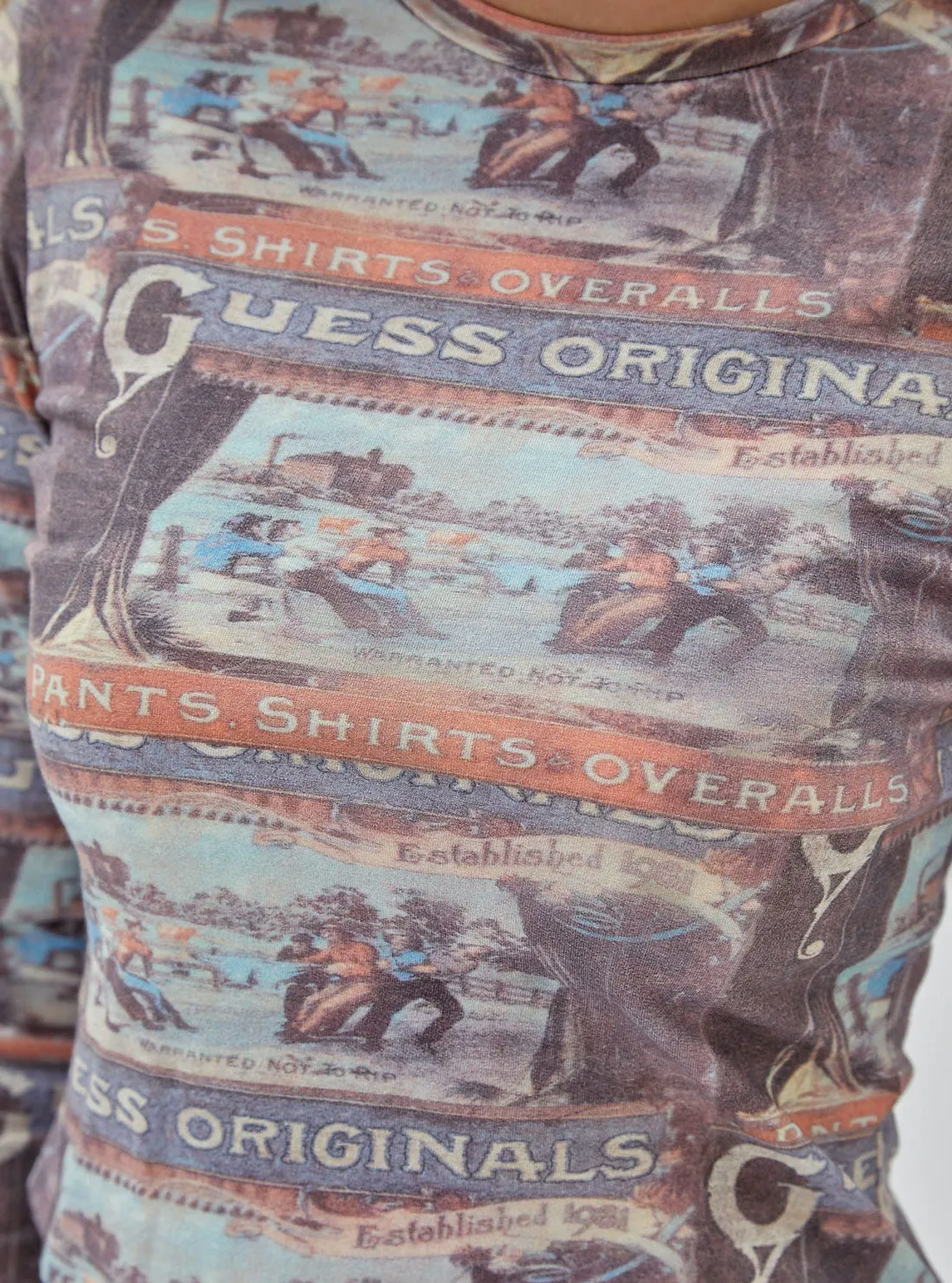 Guess Originals Ranch Vintage Long Sleeve Top