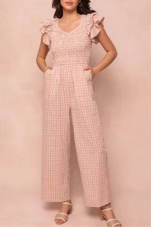 Hattie Jumpsuit in Multicolor Gingham