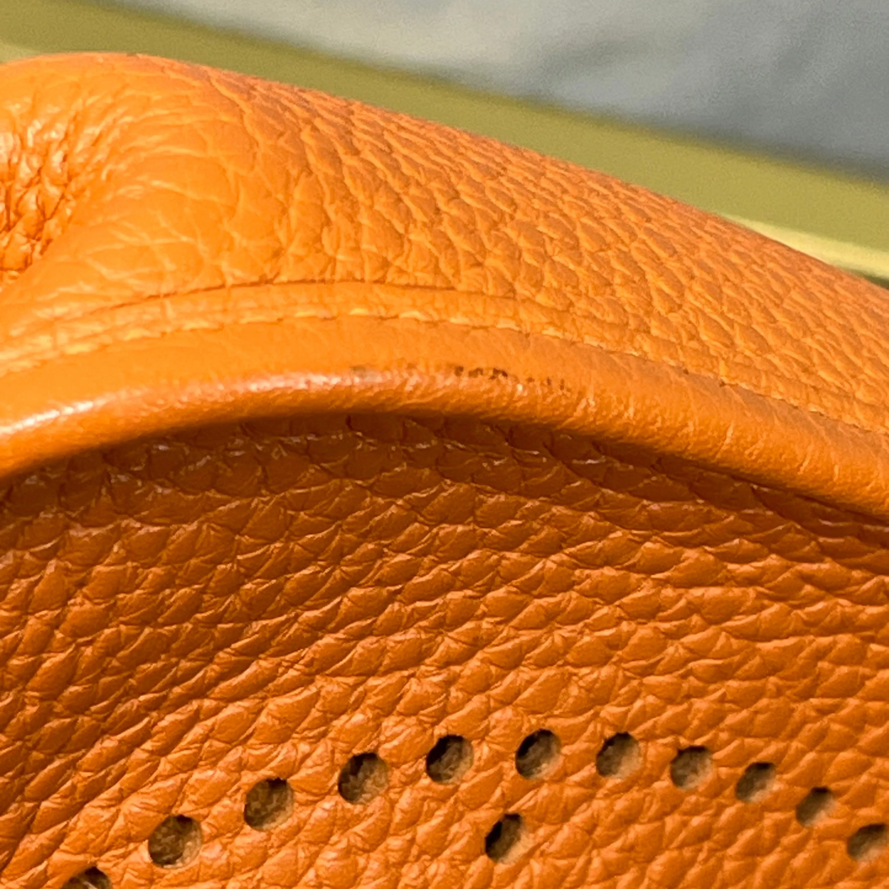HERMES Evelyne TPM Orange Clemence Crossbody Bag