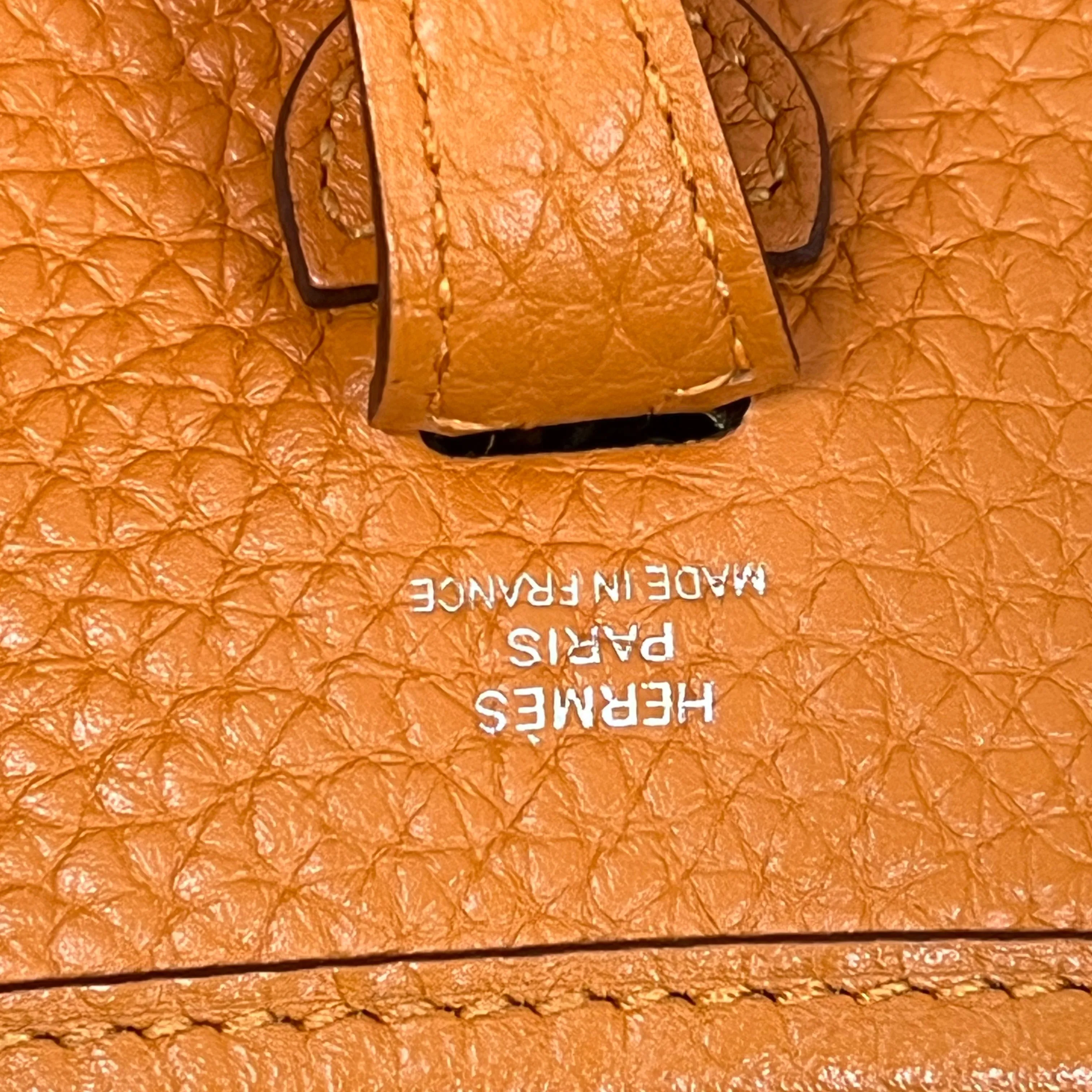 HERMES Evelyne TPM Orange Clemence Crossbody Bag