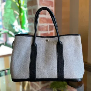 HERMES Garden Party 36 Buffle Skipper Toile Tote Bag DIA293