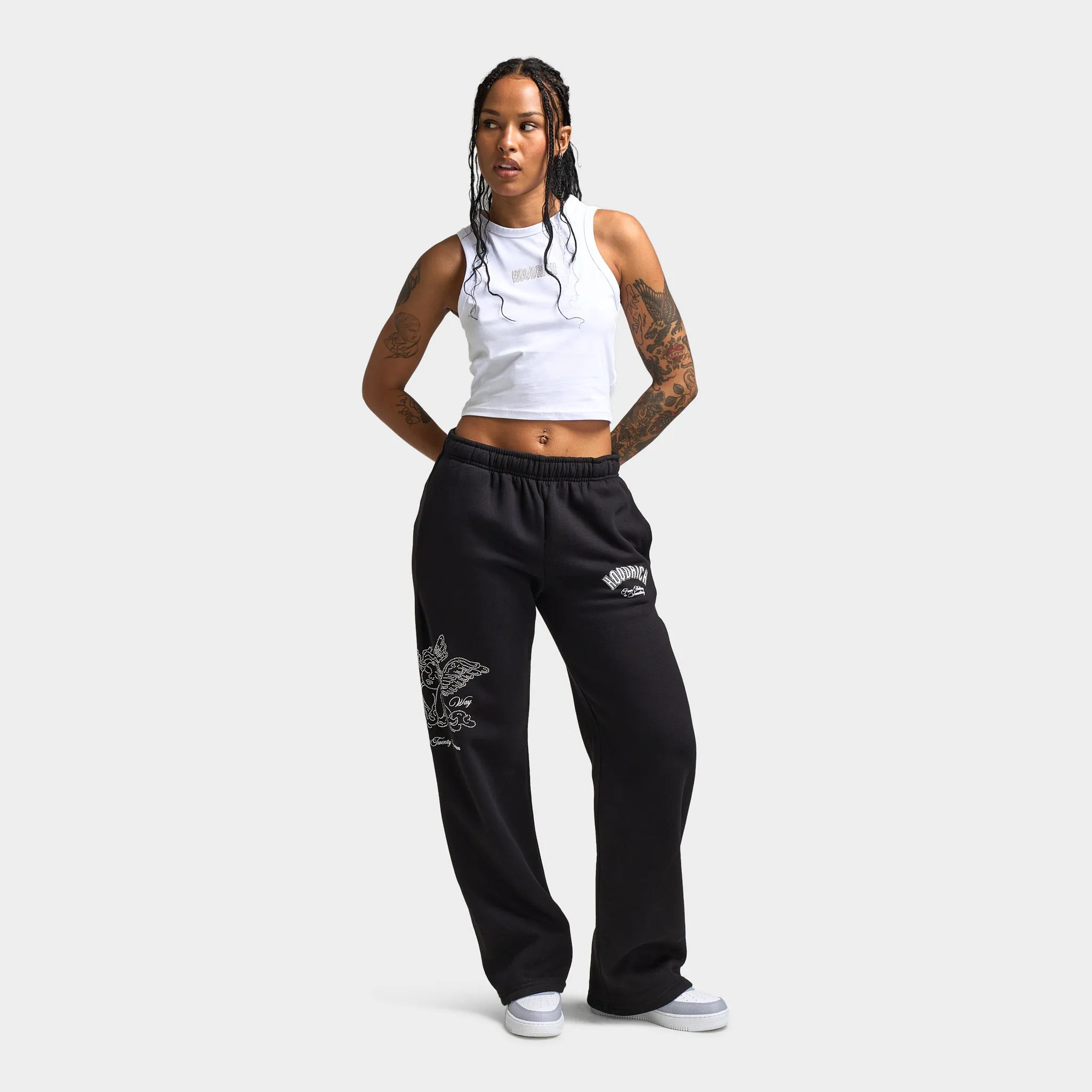 Hoodrich Women's Cosy Racer Tank Top White / Oxford Tan