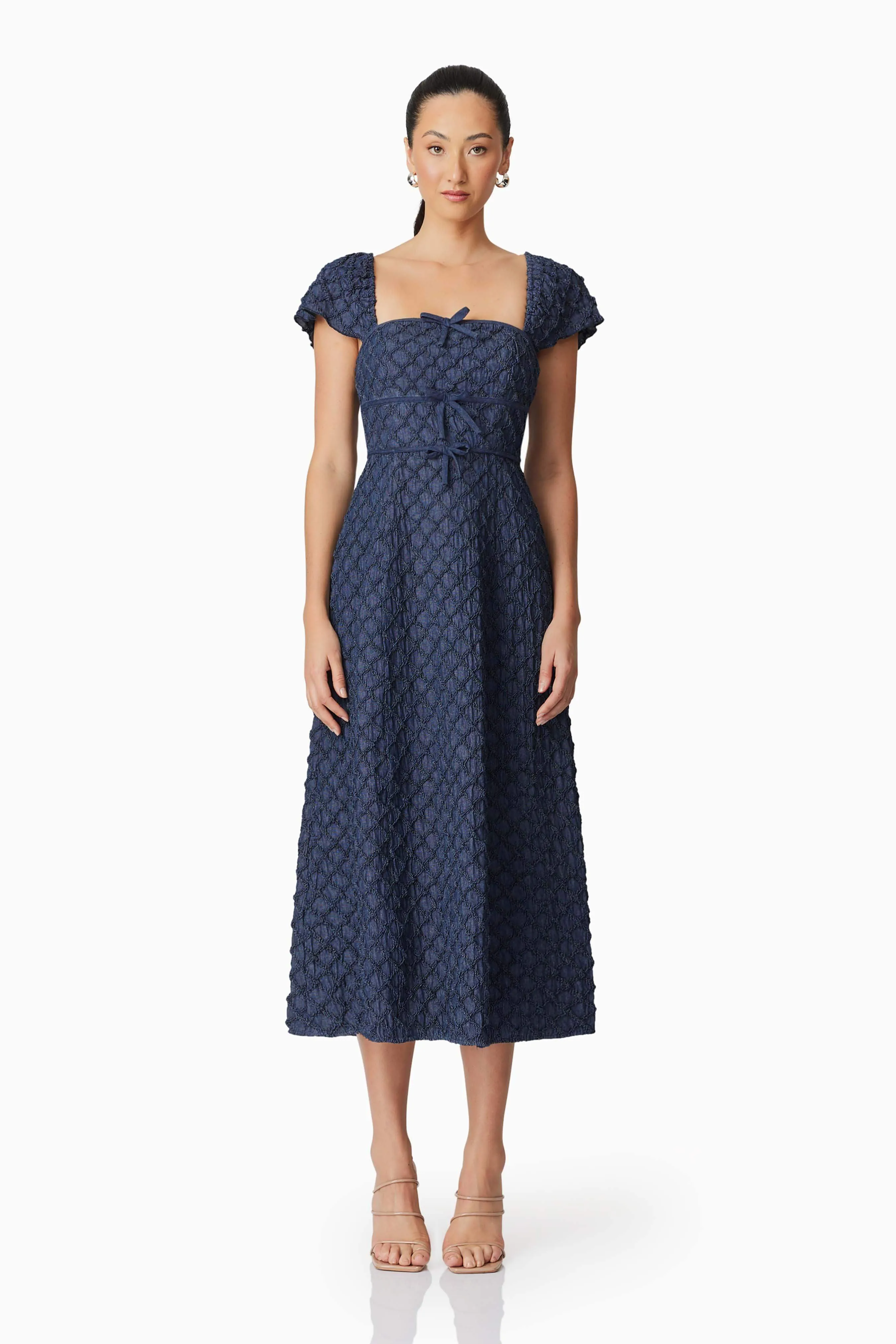Keeley Midi Dress in Blue