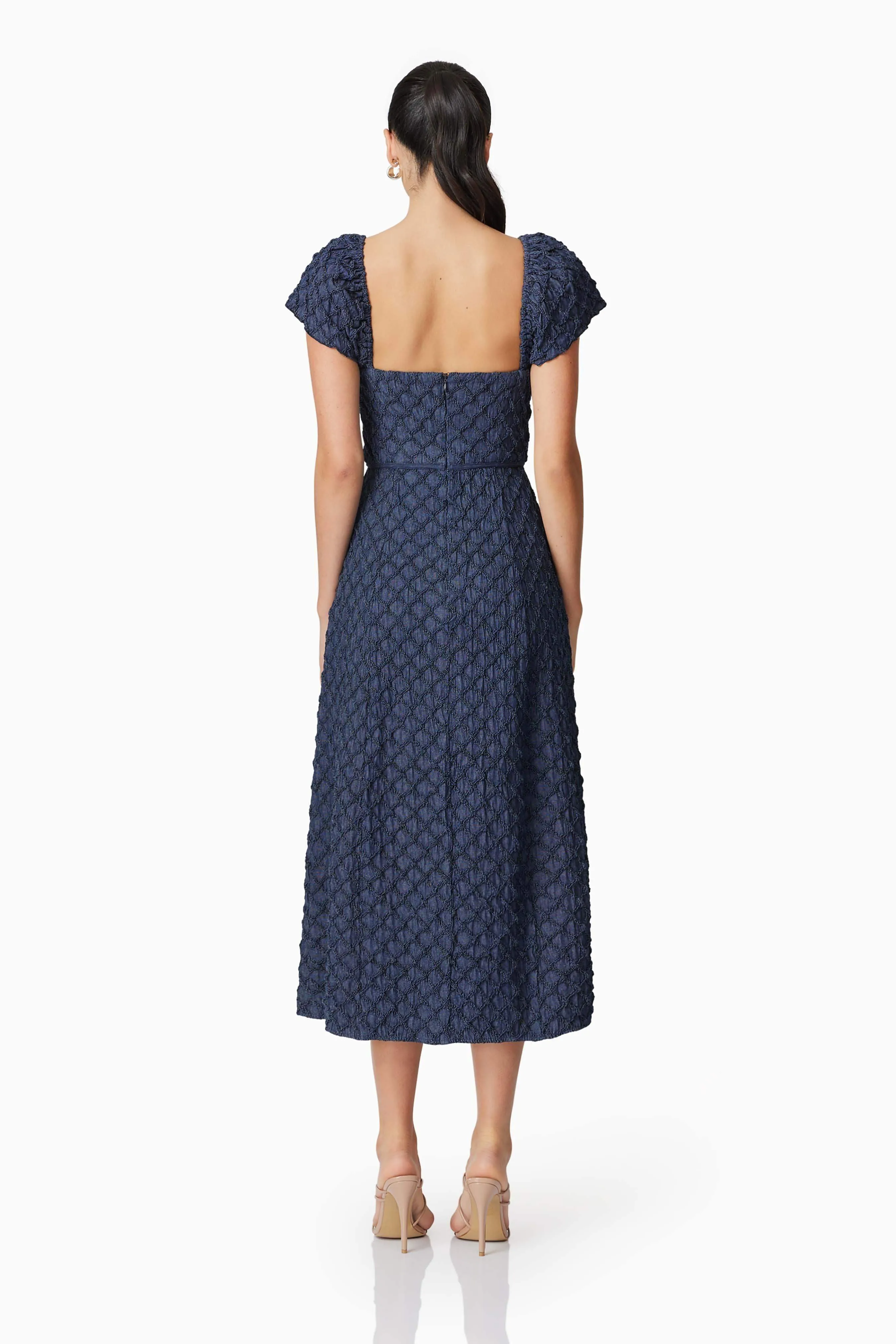 Keeley Midi Dress in Blue