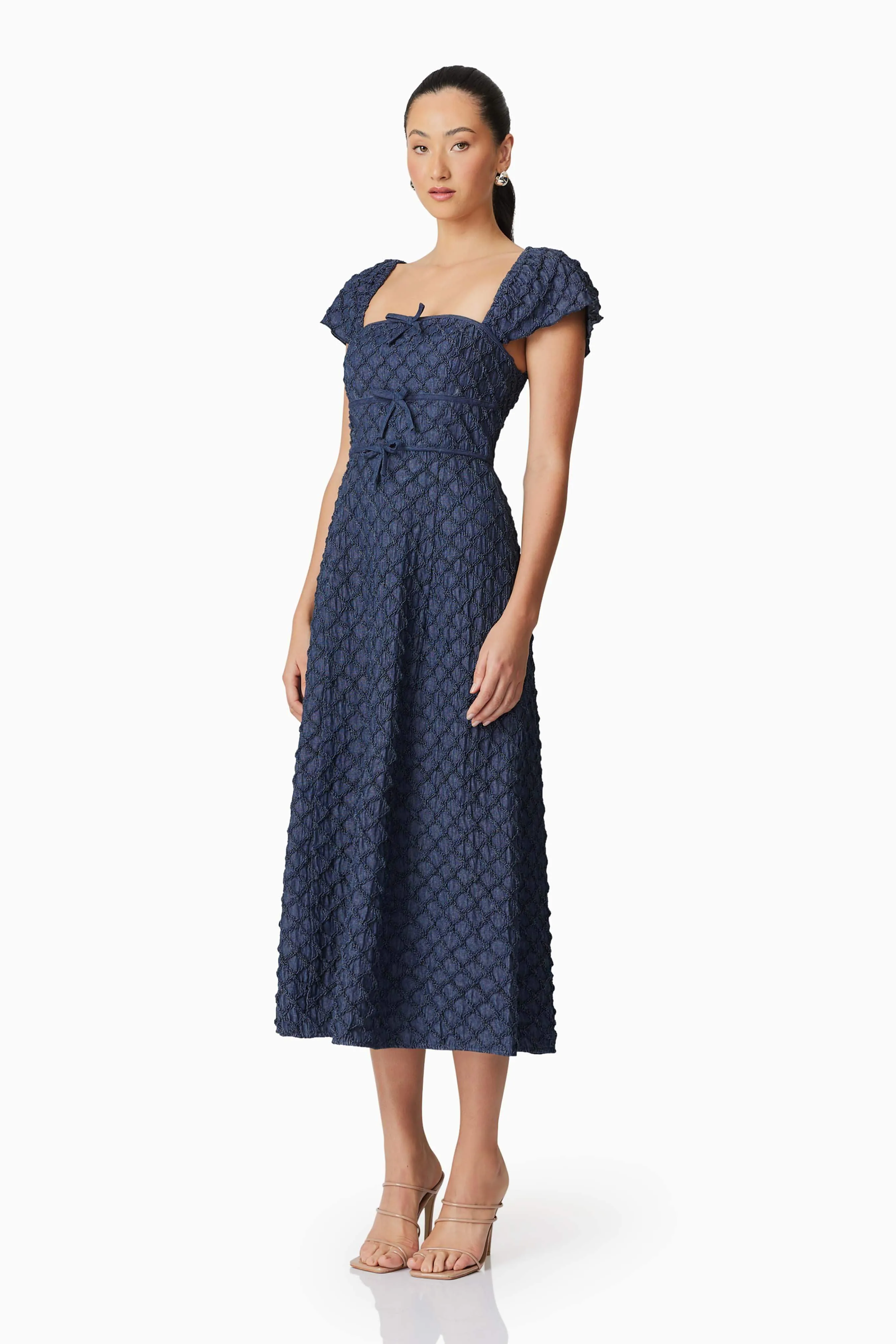 Keeley Midi Dress in Blue