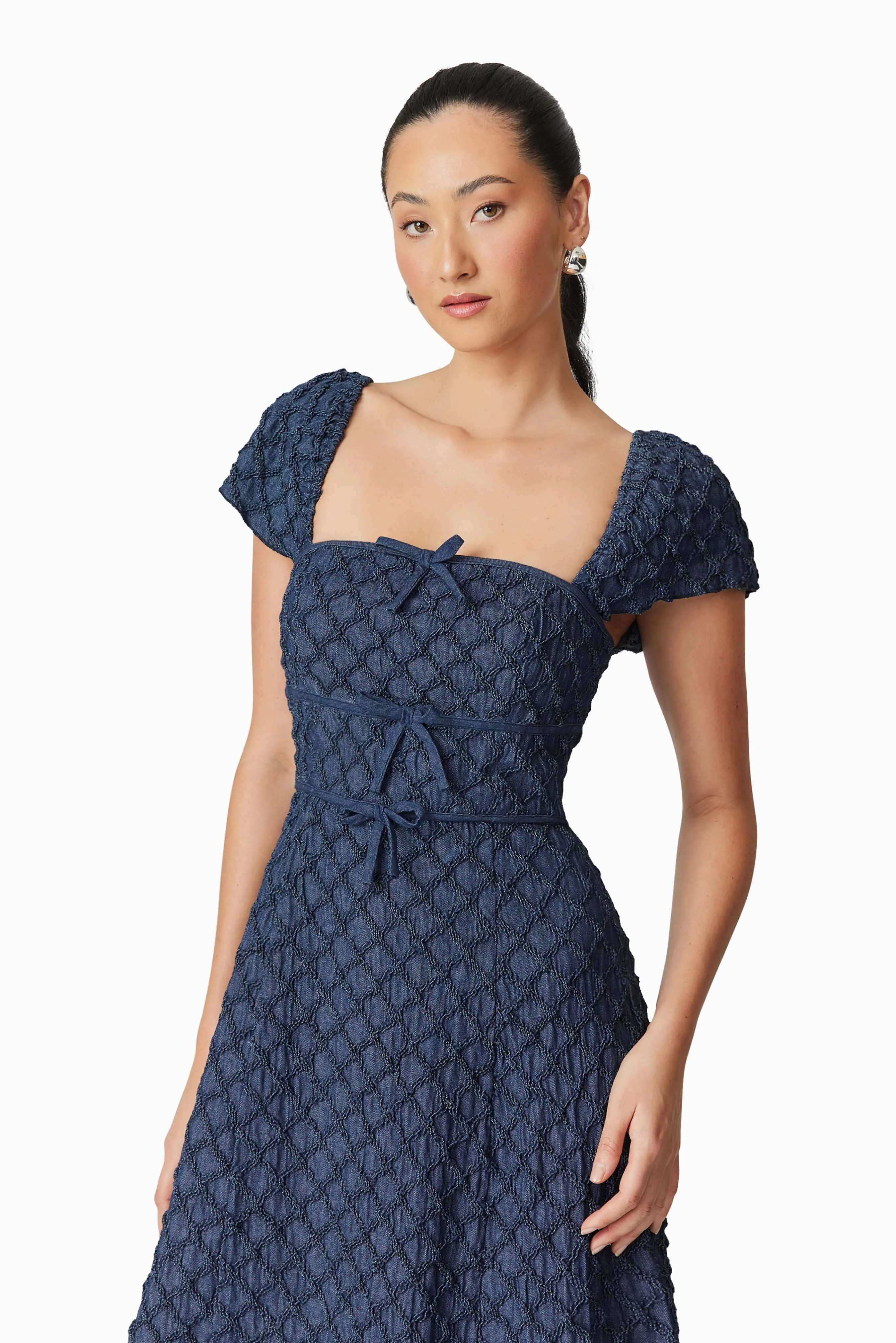 Keeley Midi Dress in Blue