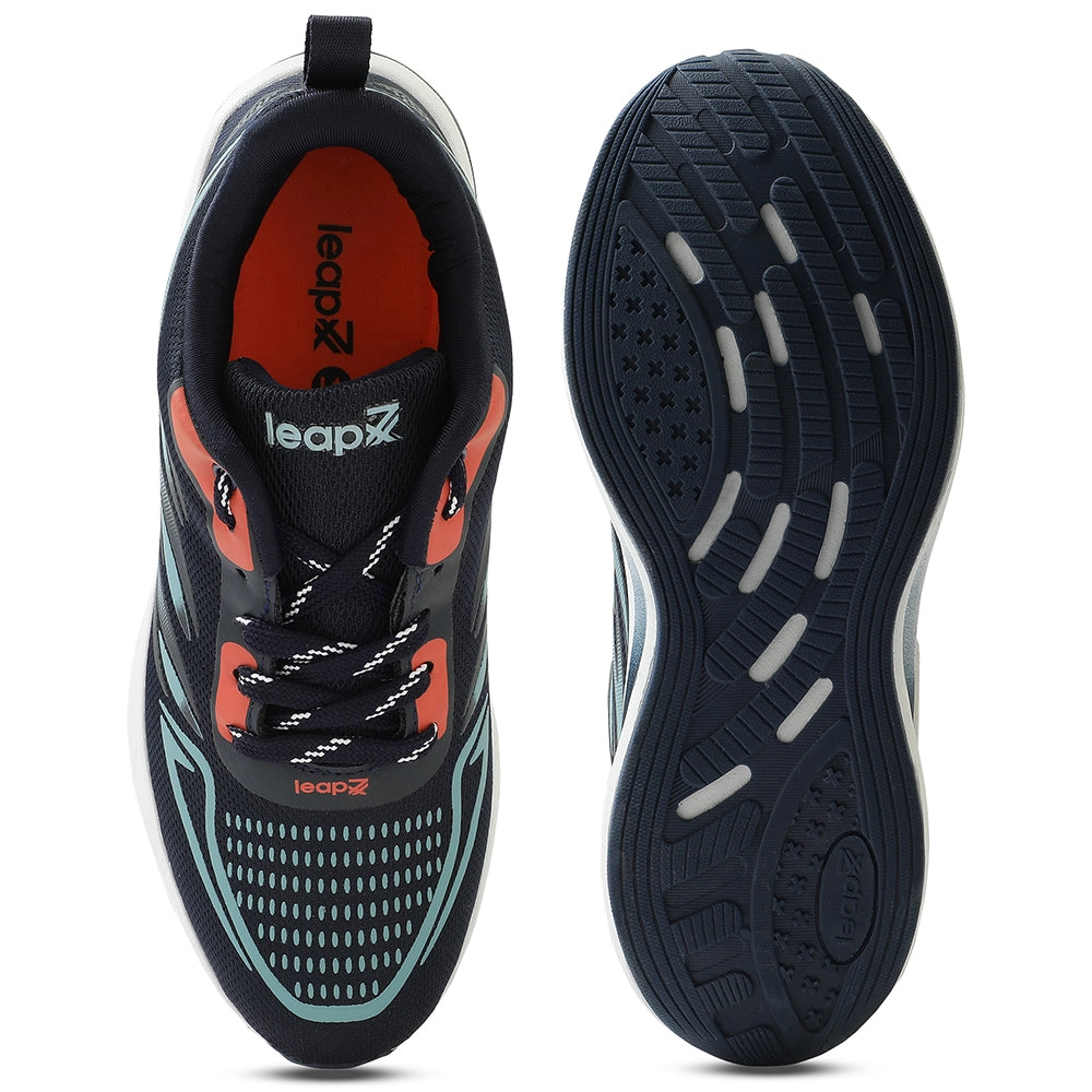 Leap7x Navy Blue Sports Lacing Running Shoes For Men CASIO By Liberty