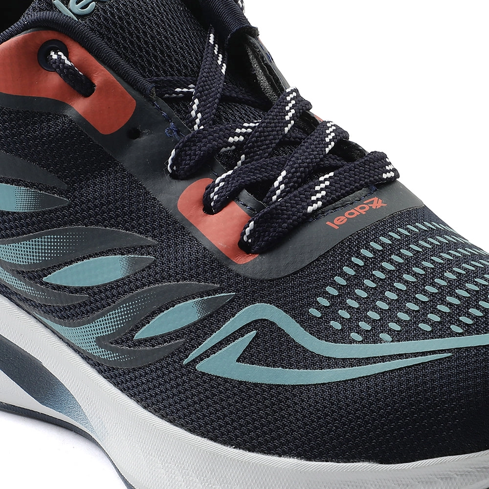 Leap7x Navy Blue Sports Lacing Running Shoes For Men CASIO By Liberty
