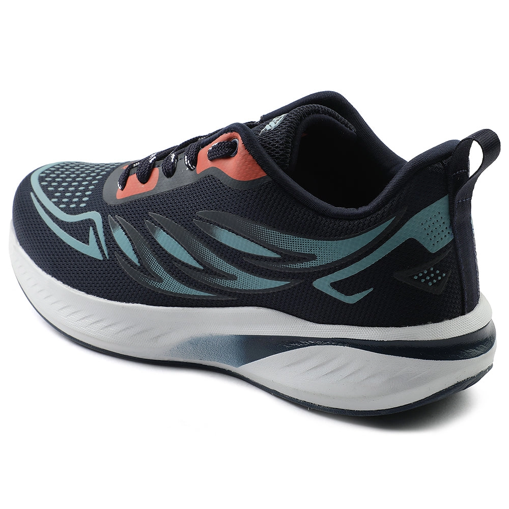 Leap7x Navy Blue Sports Lacing Running Shoes For Men CASIO By Liberty