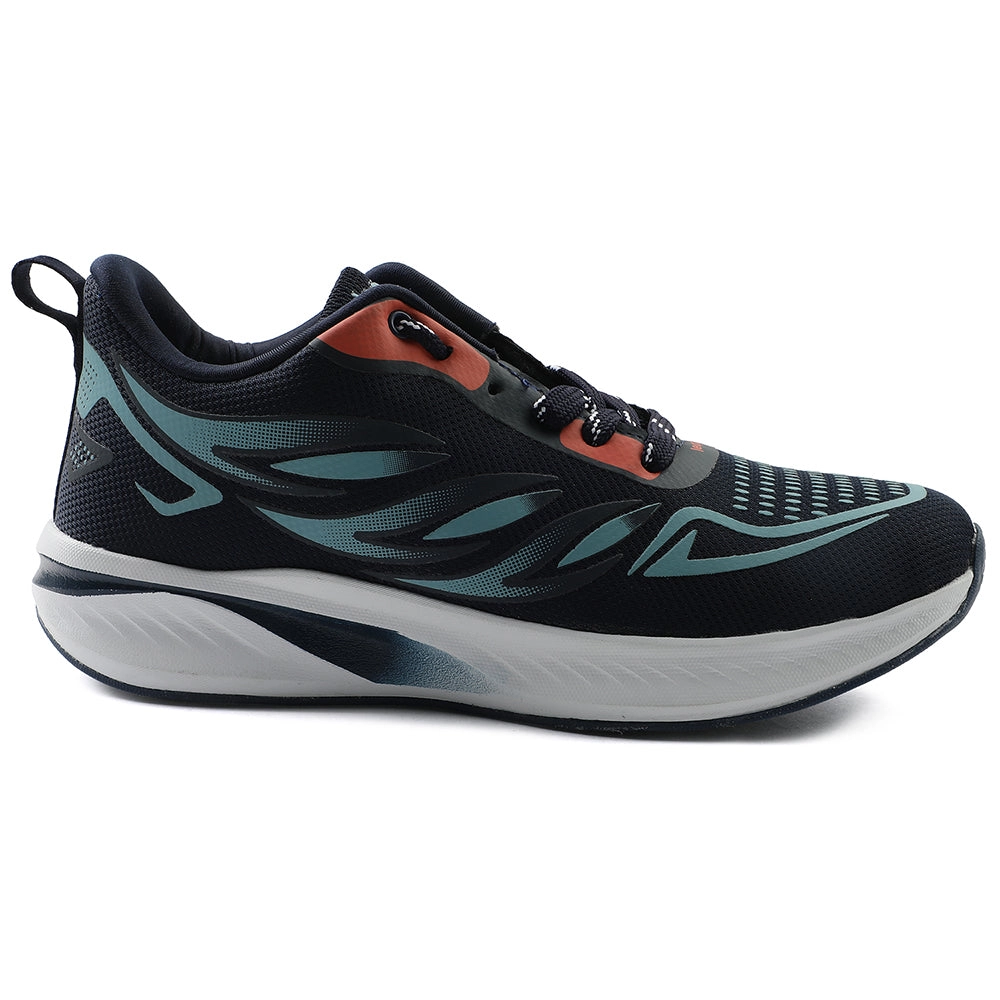 Leap7x Navy Blue Sports Lacing Running Shoes For Men CASIO By Liberty