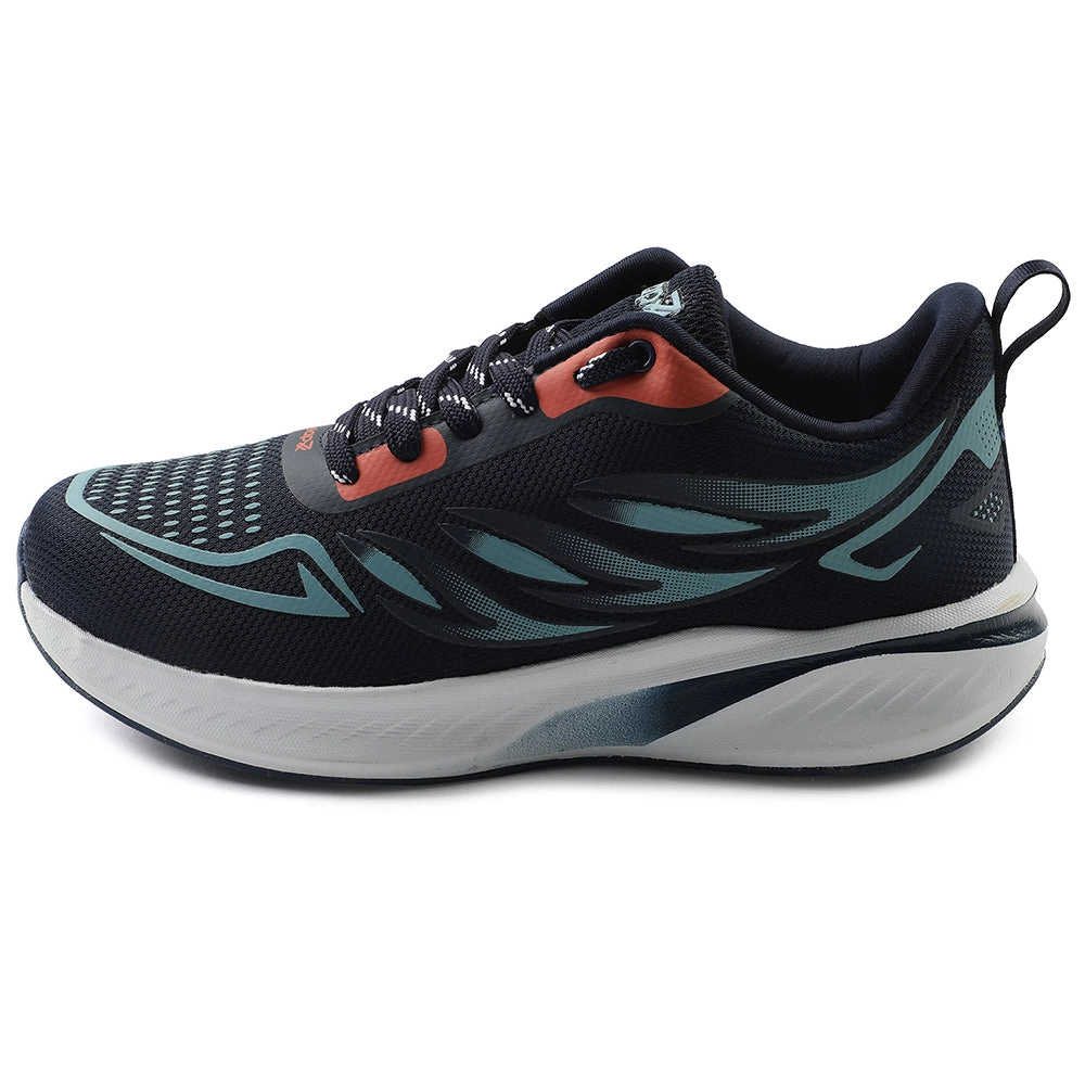 Leap7x Navy Blue Sports Lacing Running Shoes For Men CASIO By Liberty
