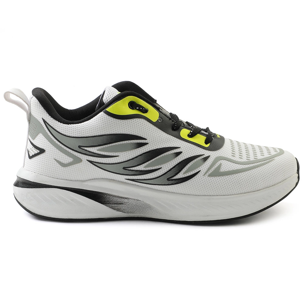 Leap7x White Sports Lacing Running Shoes For Men CASIO By Liberty
