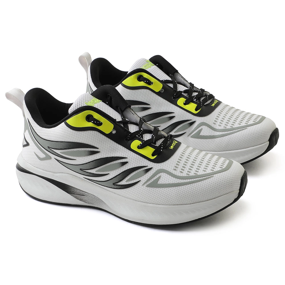 Leap7x White Sports Lacing Running Shoes For Men CASIO By Liberty