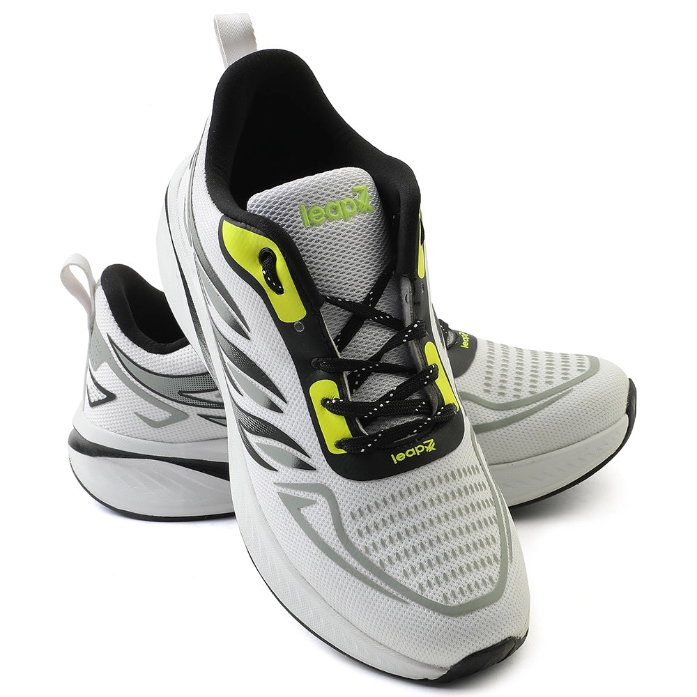 Leap7x White Sports Lacing Running Shoes For Men CASIO By Liberty