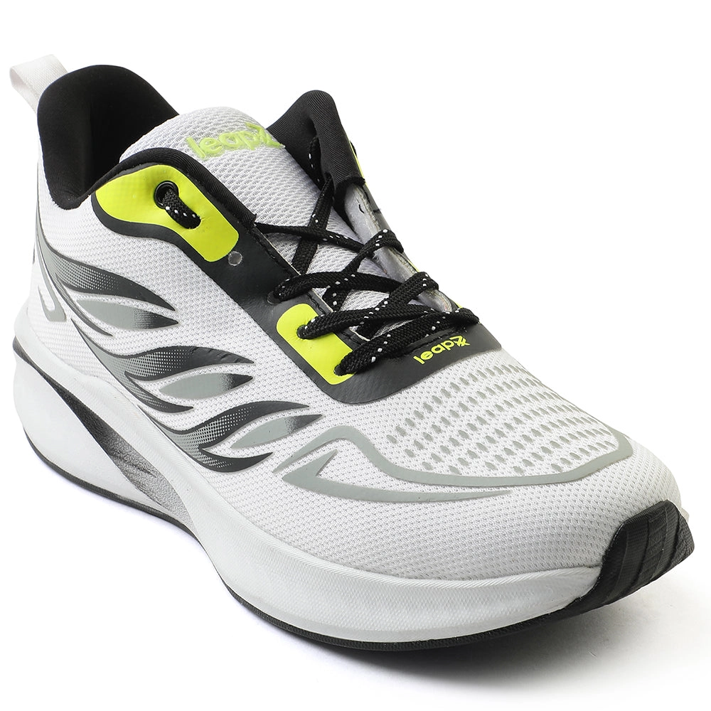 Leap7x White Sports Lacing Running Shoes For Men CASIO By Liberty