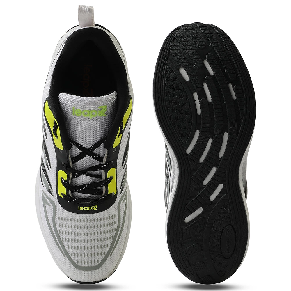 Leap7x White Sports Lacing Running Shoes For Men CASIO By Liberty