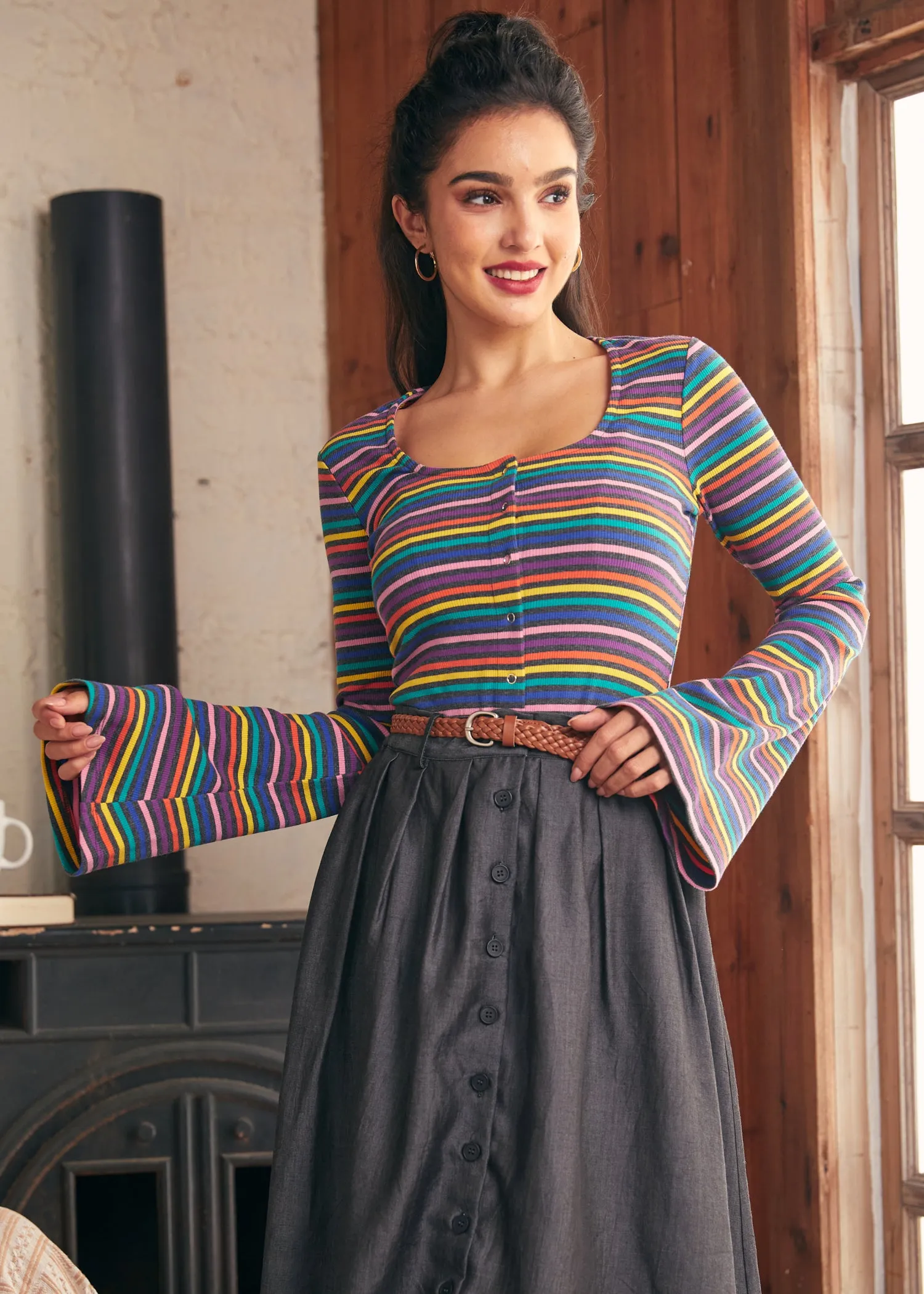 Lost in Love Bell Sleeve Top