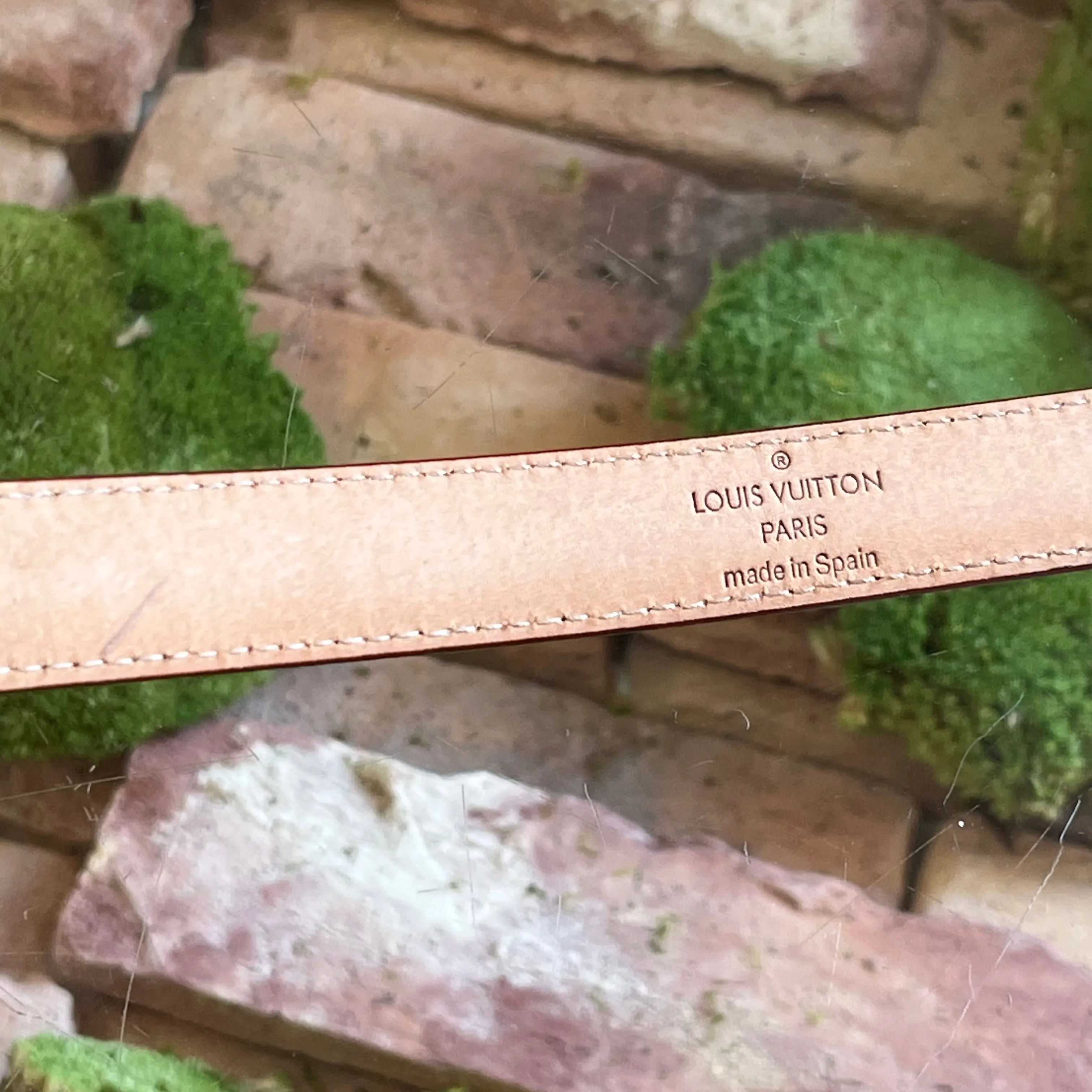 LOUIS VUITTON Cherry Blossom Monogram Vintage Belt SZ80/32(SZ4)