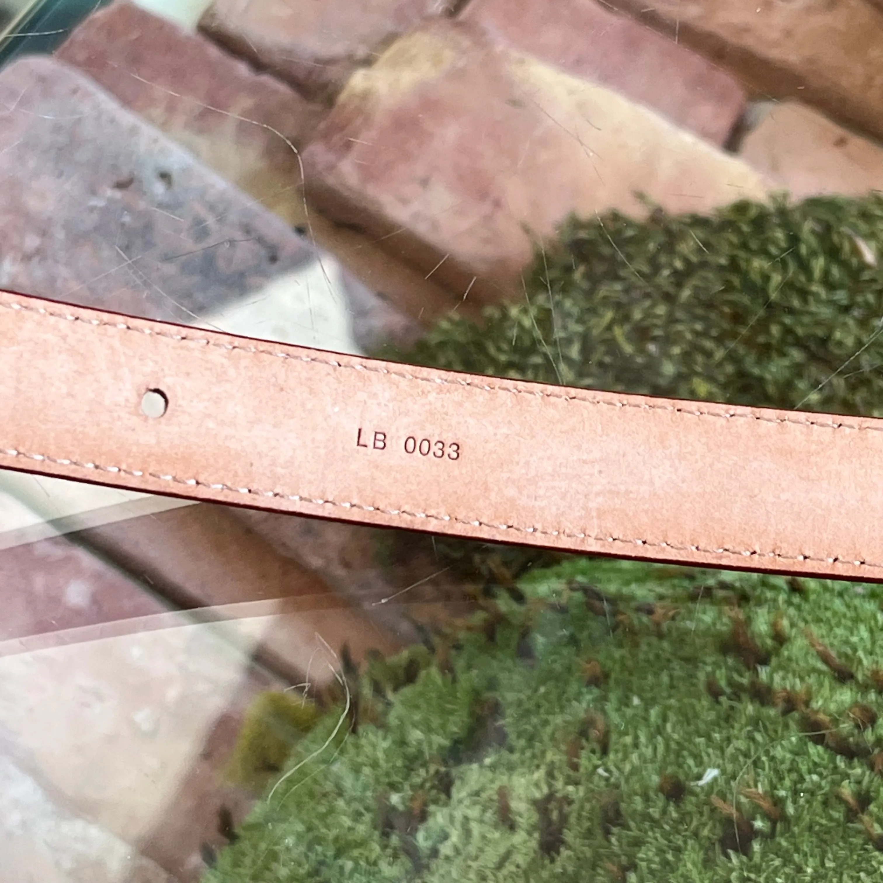 LOUIS VUITTON Cherry Blossom Monogram Vintage Belt SZ80/32(SZ4)
